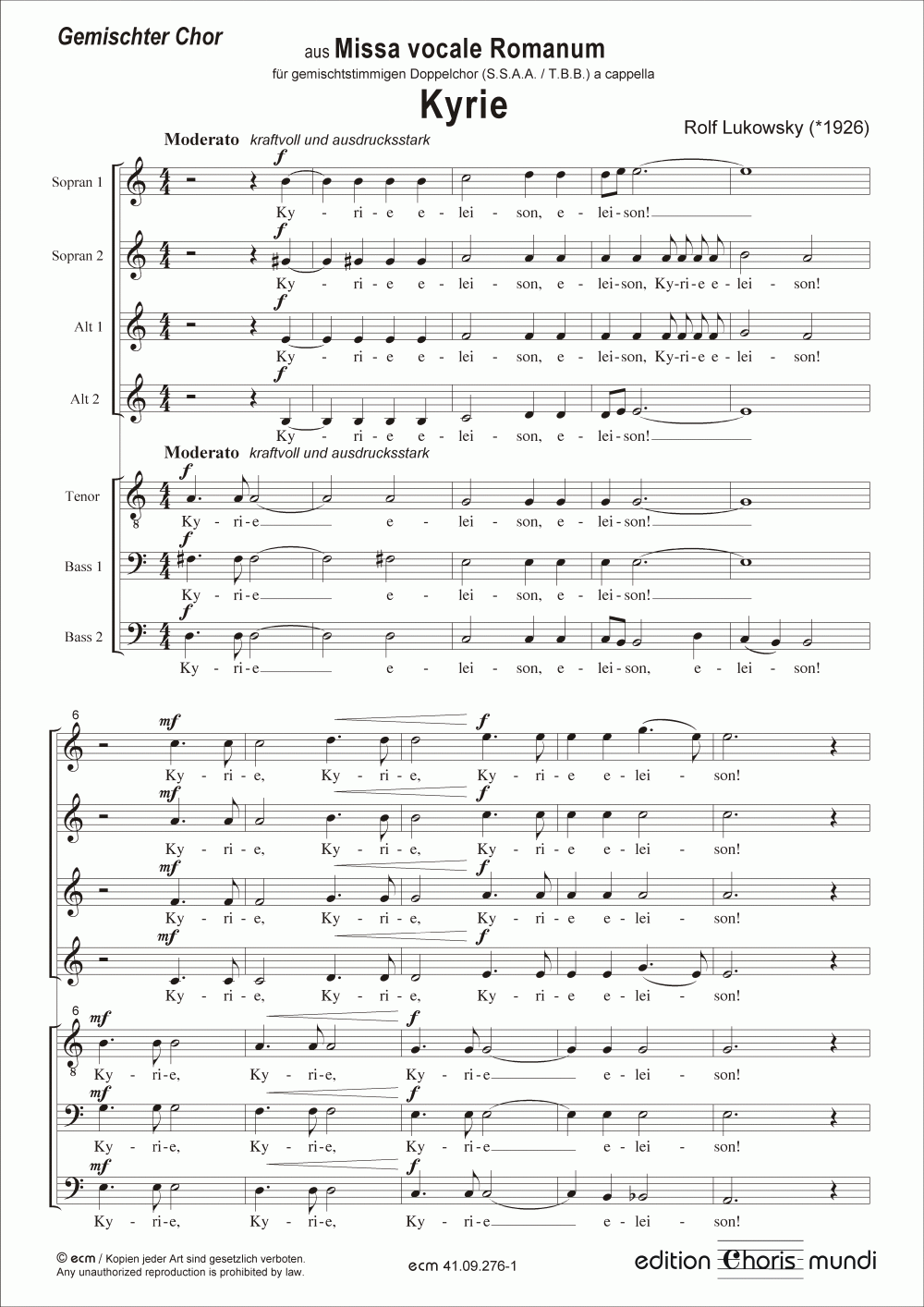 Kyrie (aus “Missa vocale Romanum”)