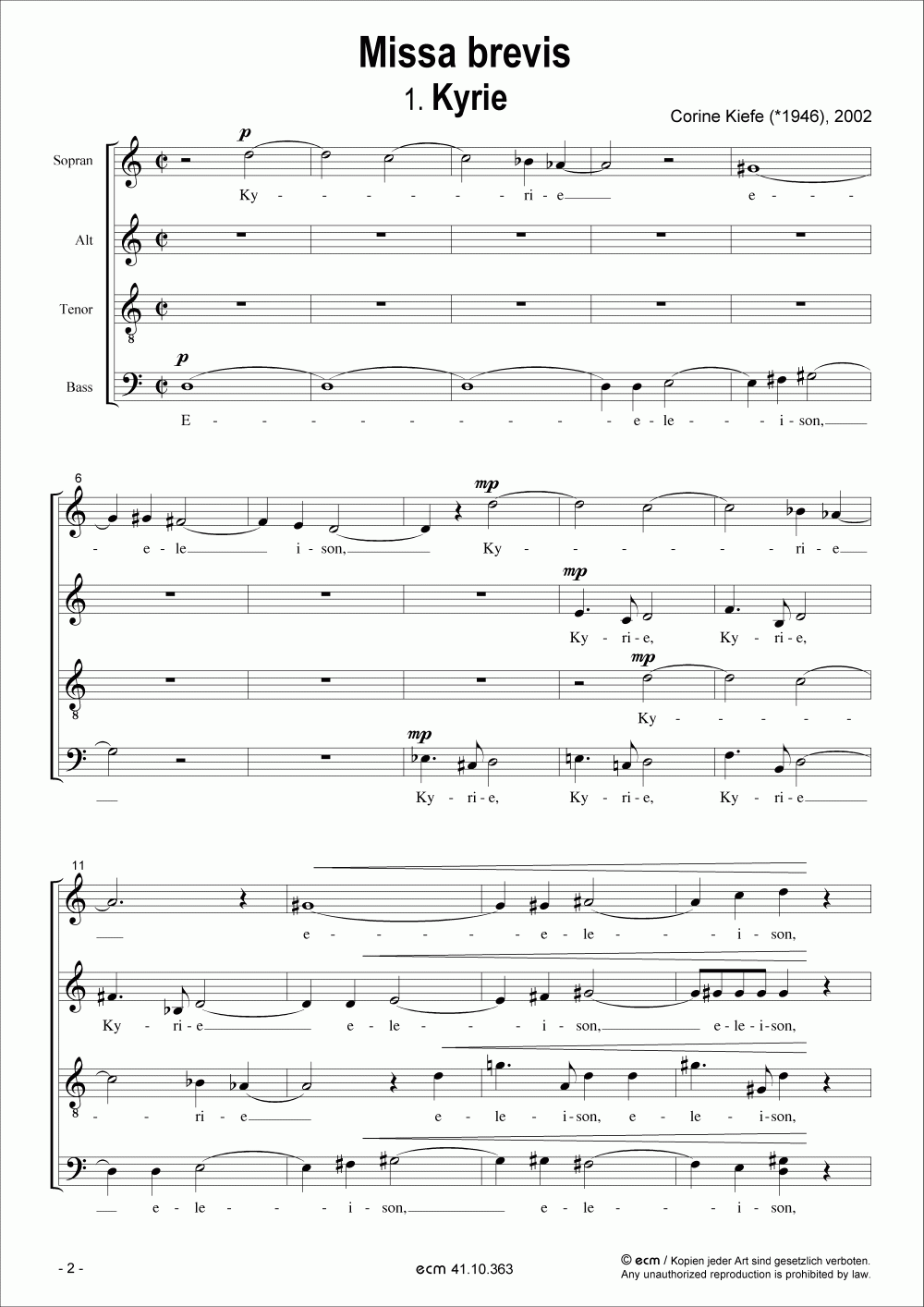 Missa brevis (a cappella)