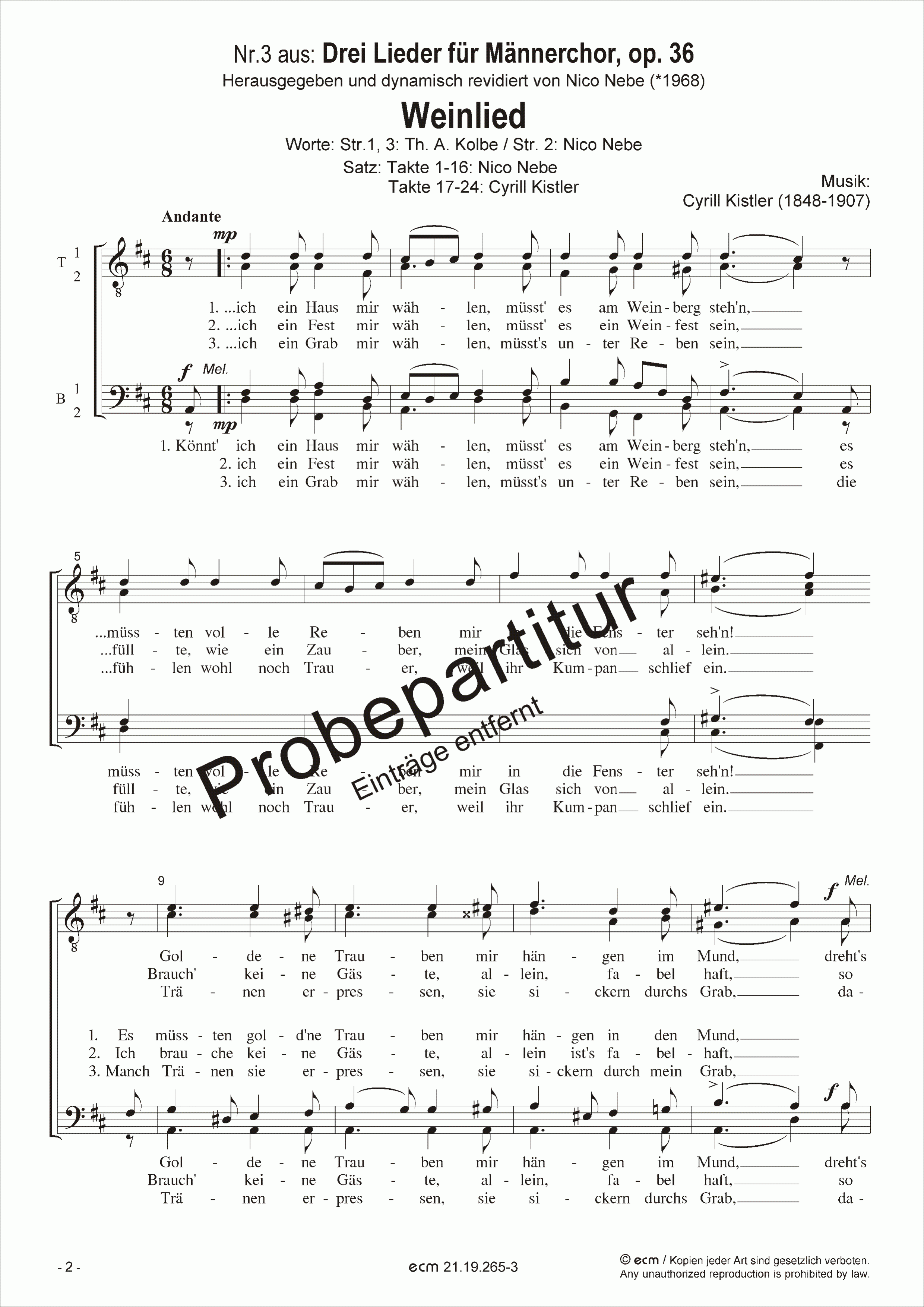 Weinlied (op.36 Nr.3)