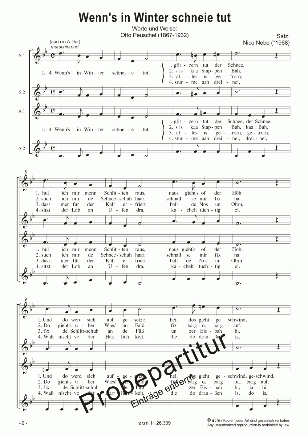 Wenn's in Winter schneie tut