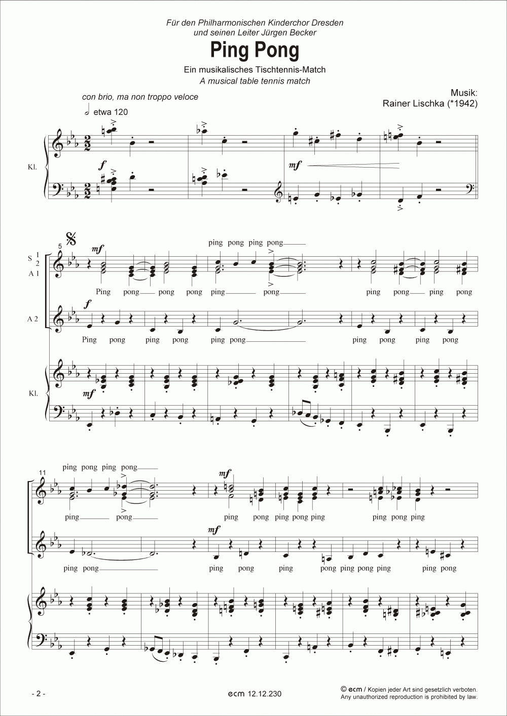 Ping Pong (Piano score)