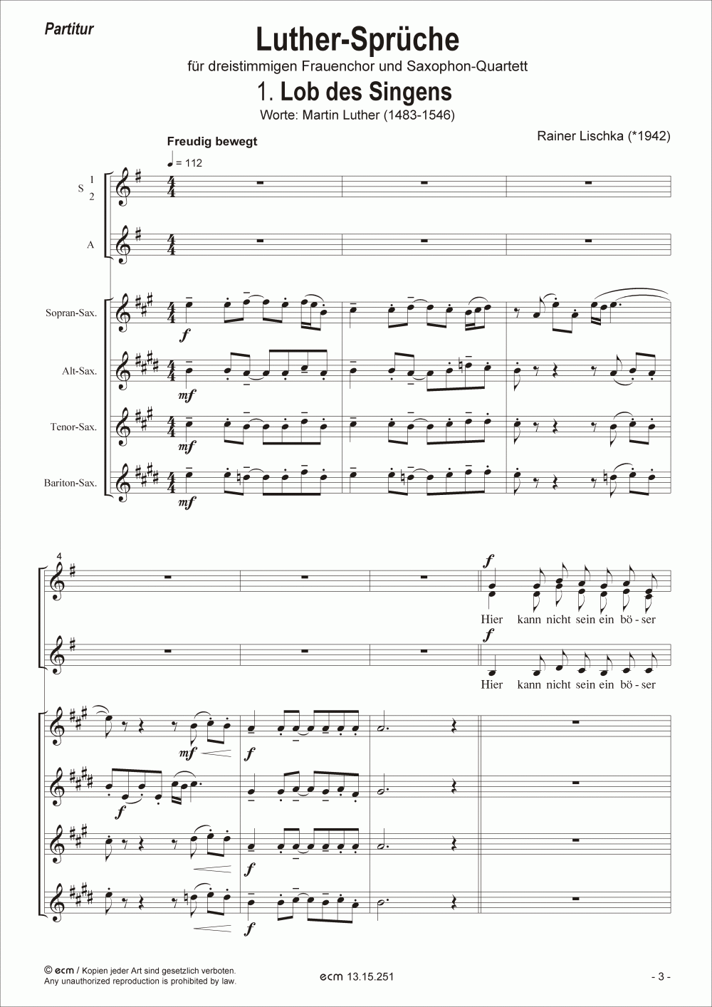 Luther-Sprüche (Full score)