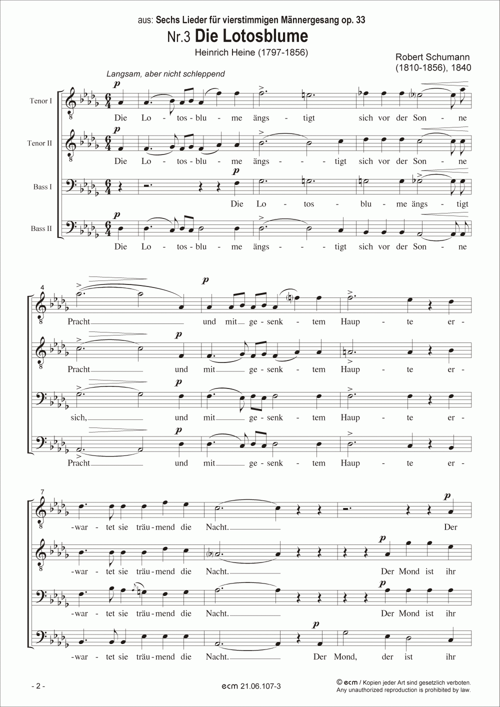 Die Lotosblume (op.33, No.3)