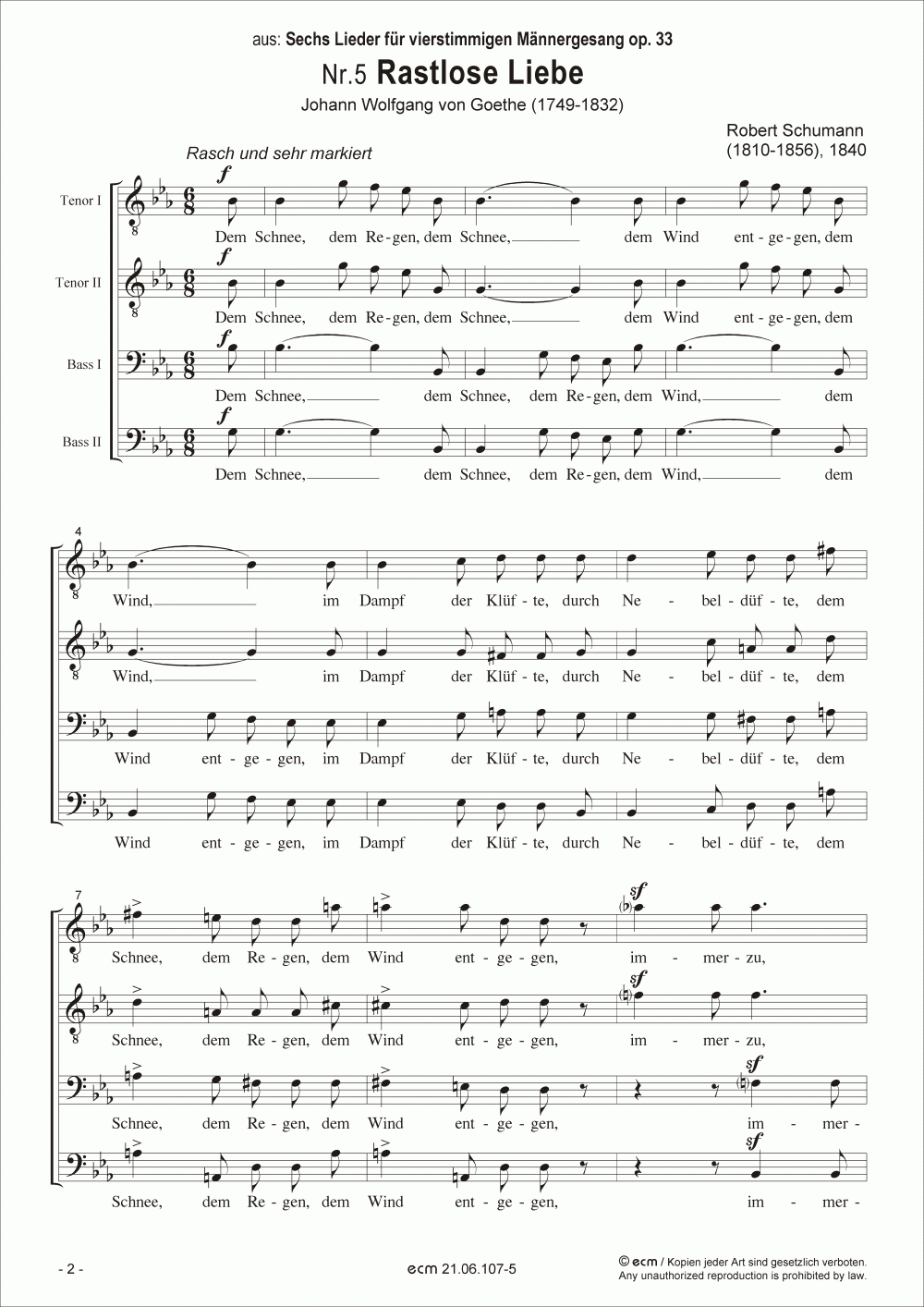 Rastlose Liebe (op.33, Nr.5)