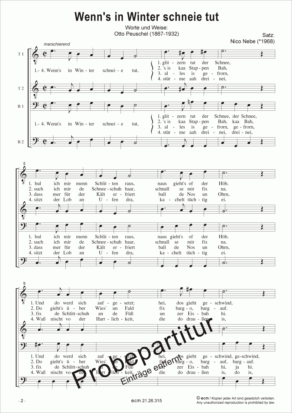 Wenn's in Winter schneie tut