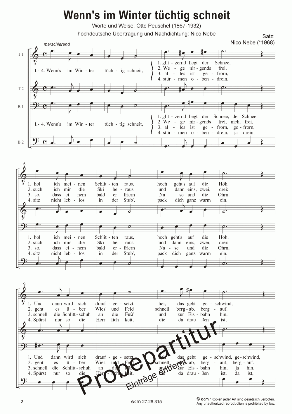 Wenn's im Winter tüchtig schneit