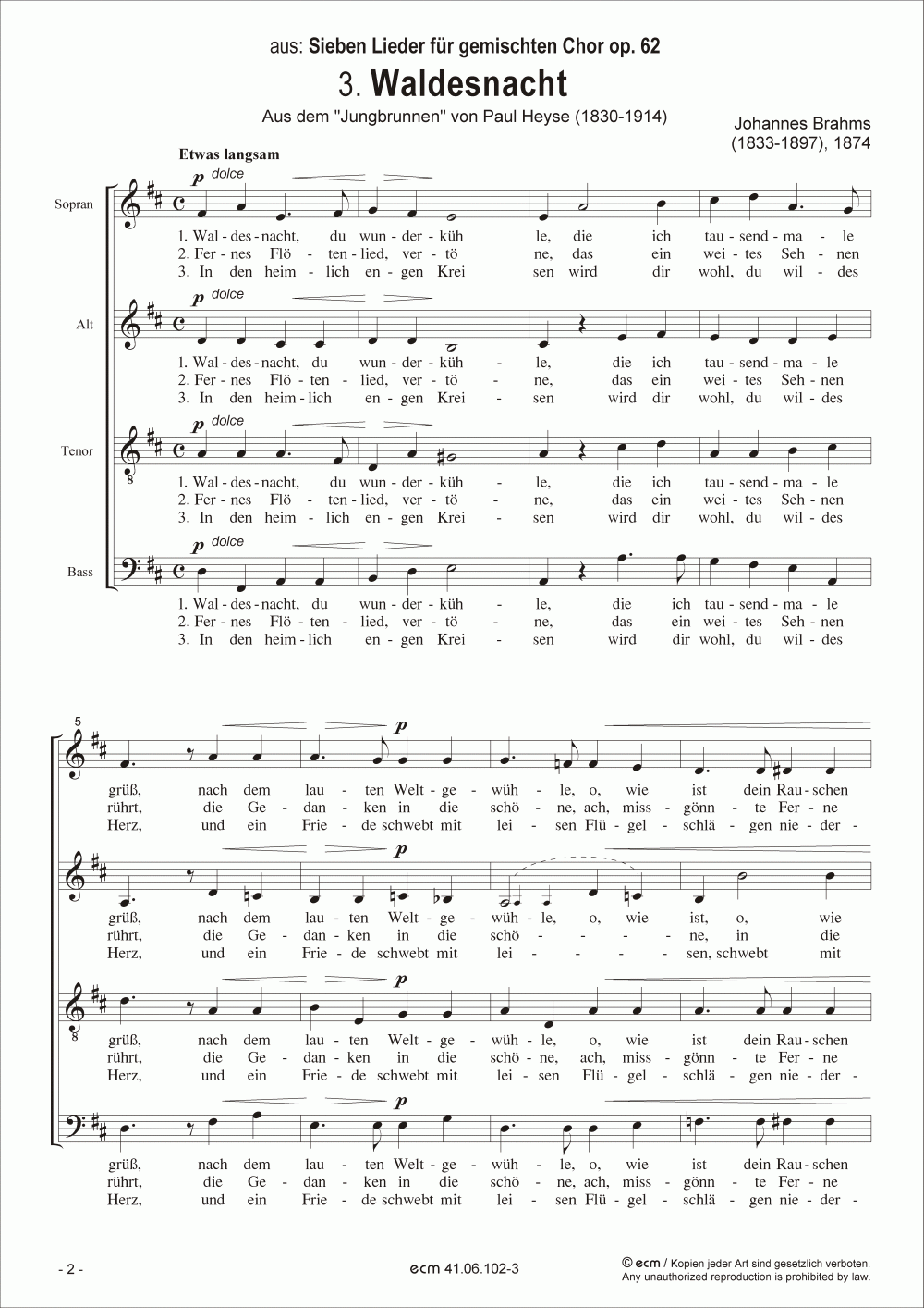 Waldesnacht (op. 62, Nr.3)