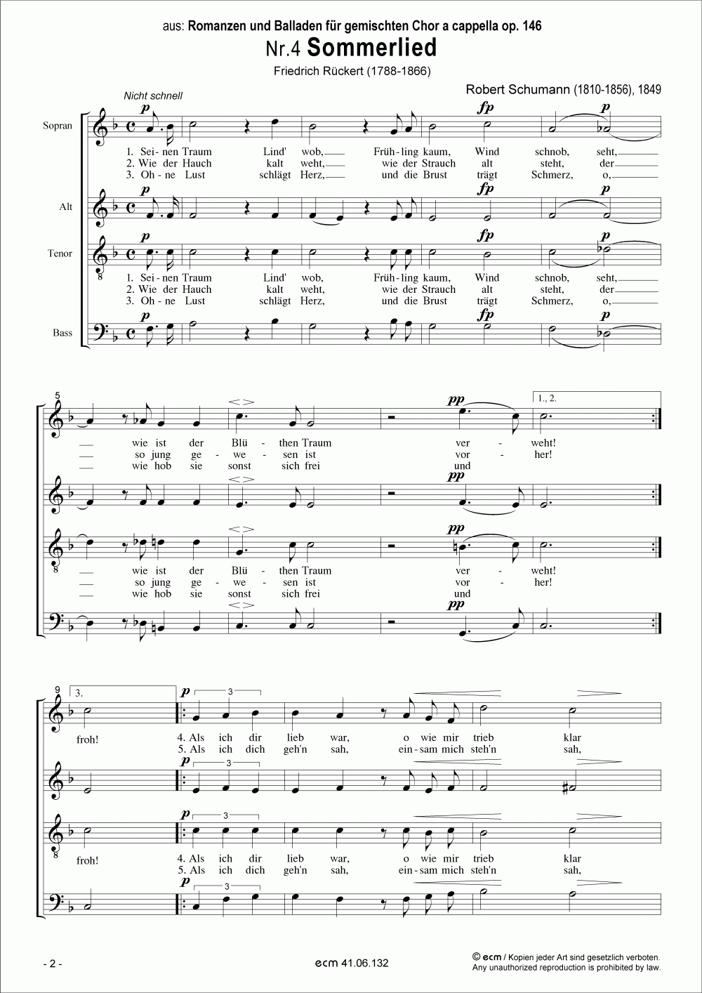 Sommerlied (op.146, No.4)