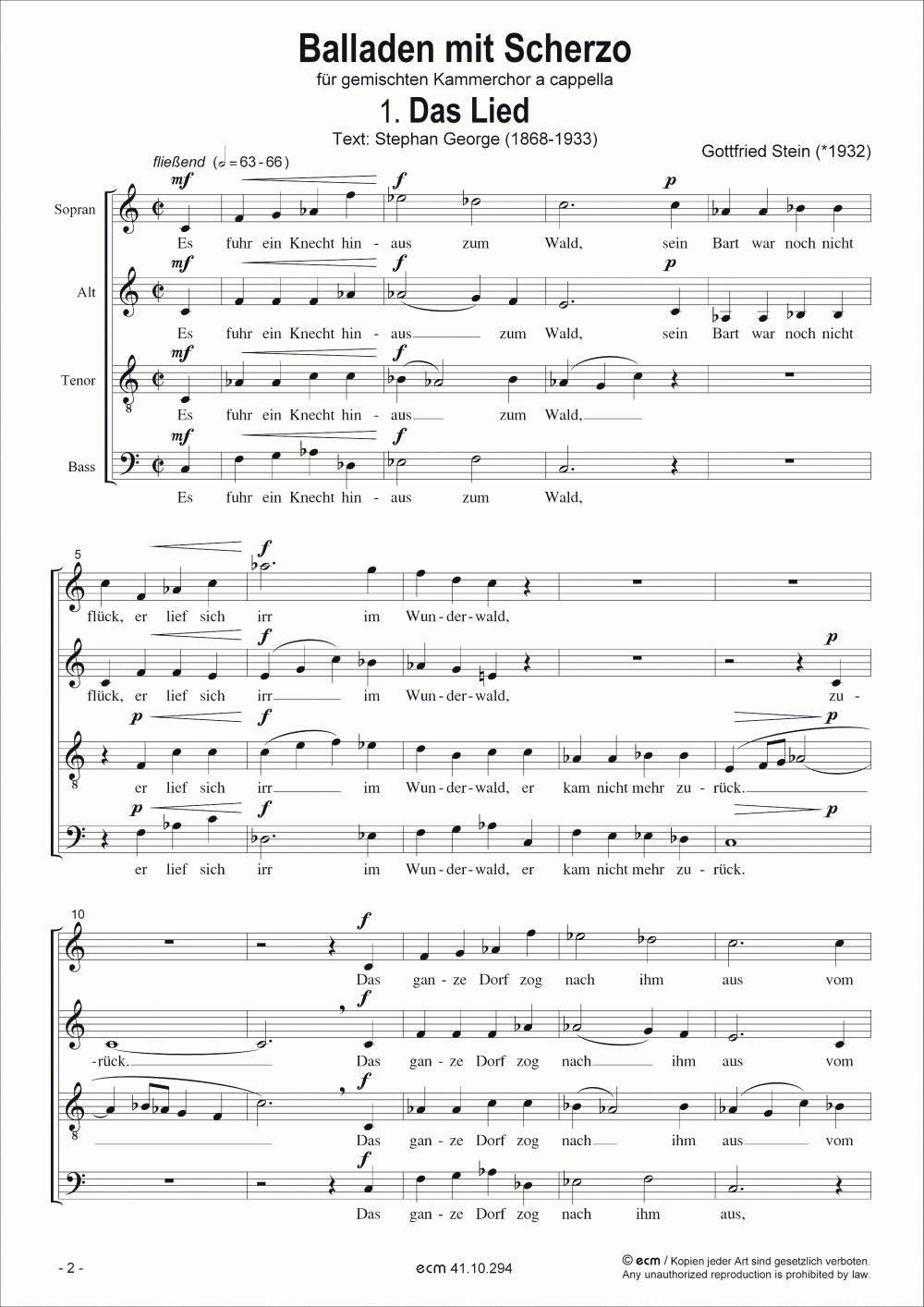 Balladen mit Scherzo