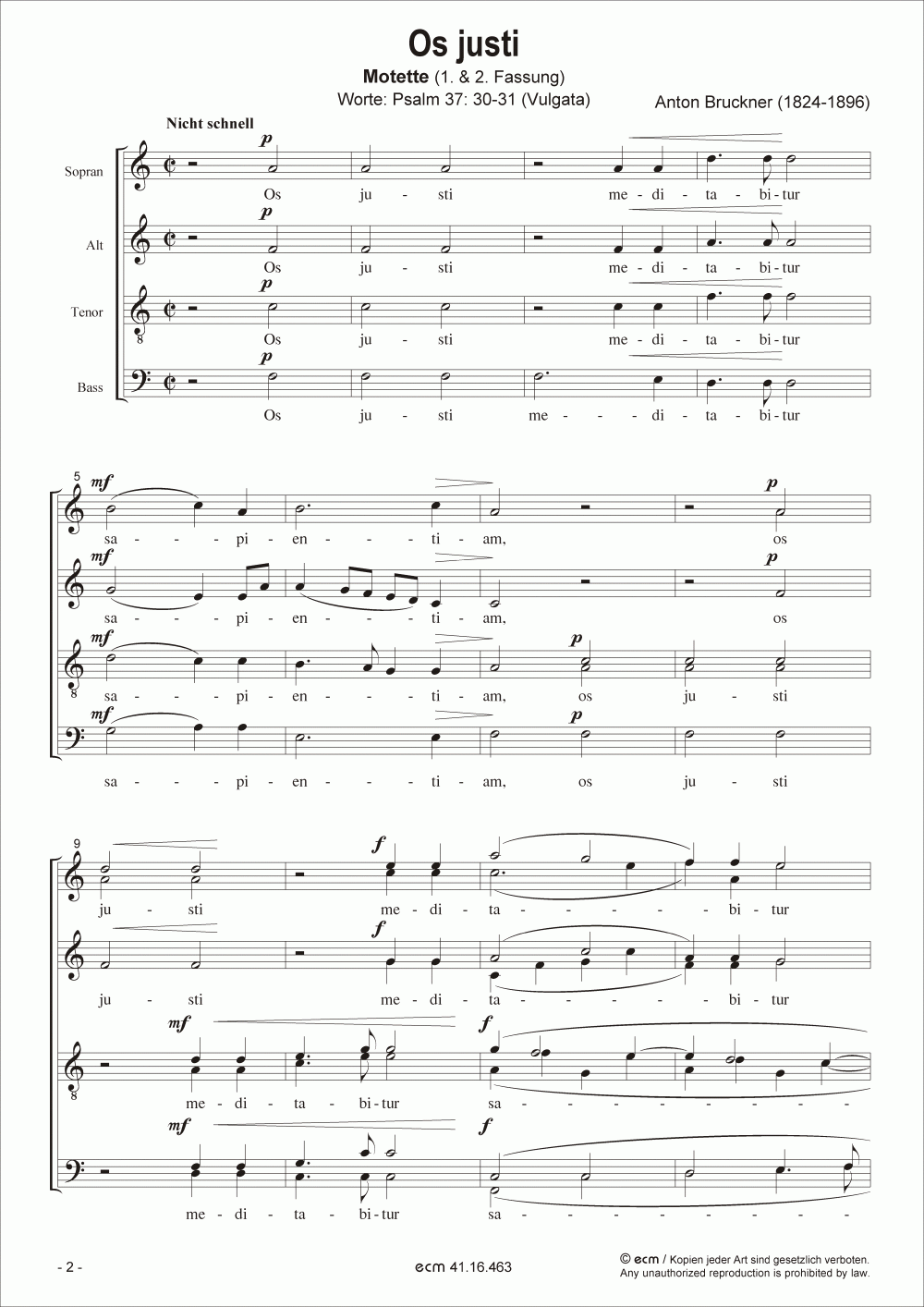 Os justi  (1. & 2. Fassung)