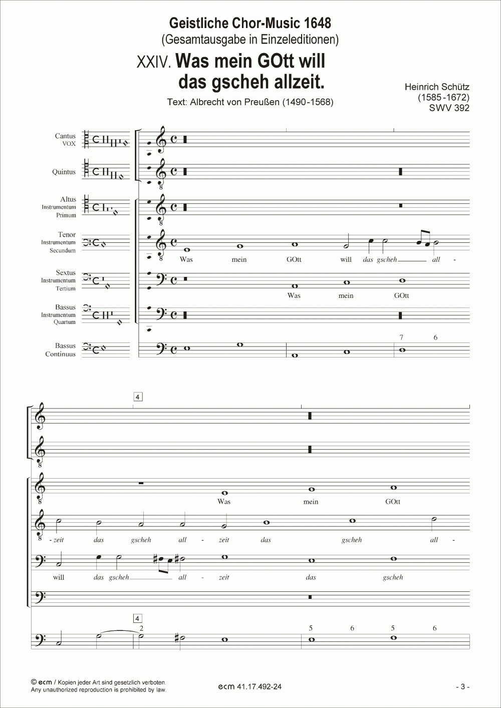 Was mein GOtt will das gscheh allzeit. (SWV 392)