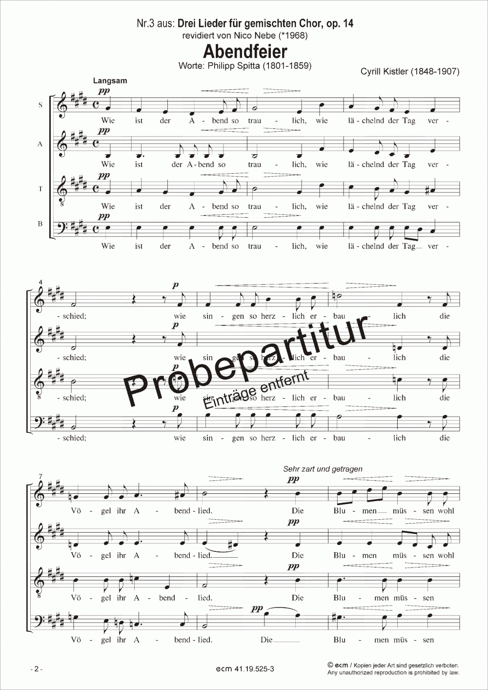 Abendfeier (op.14 Nr.3)