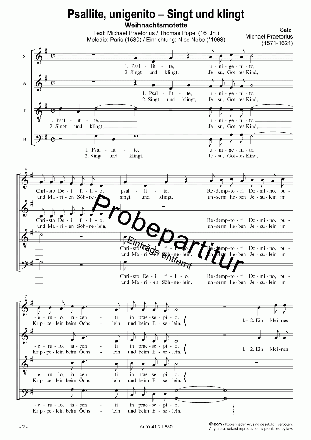 Psallite, unigenito – Singt und klingt