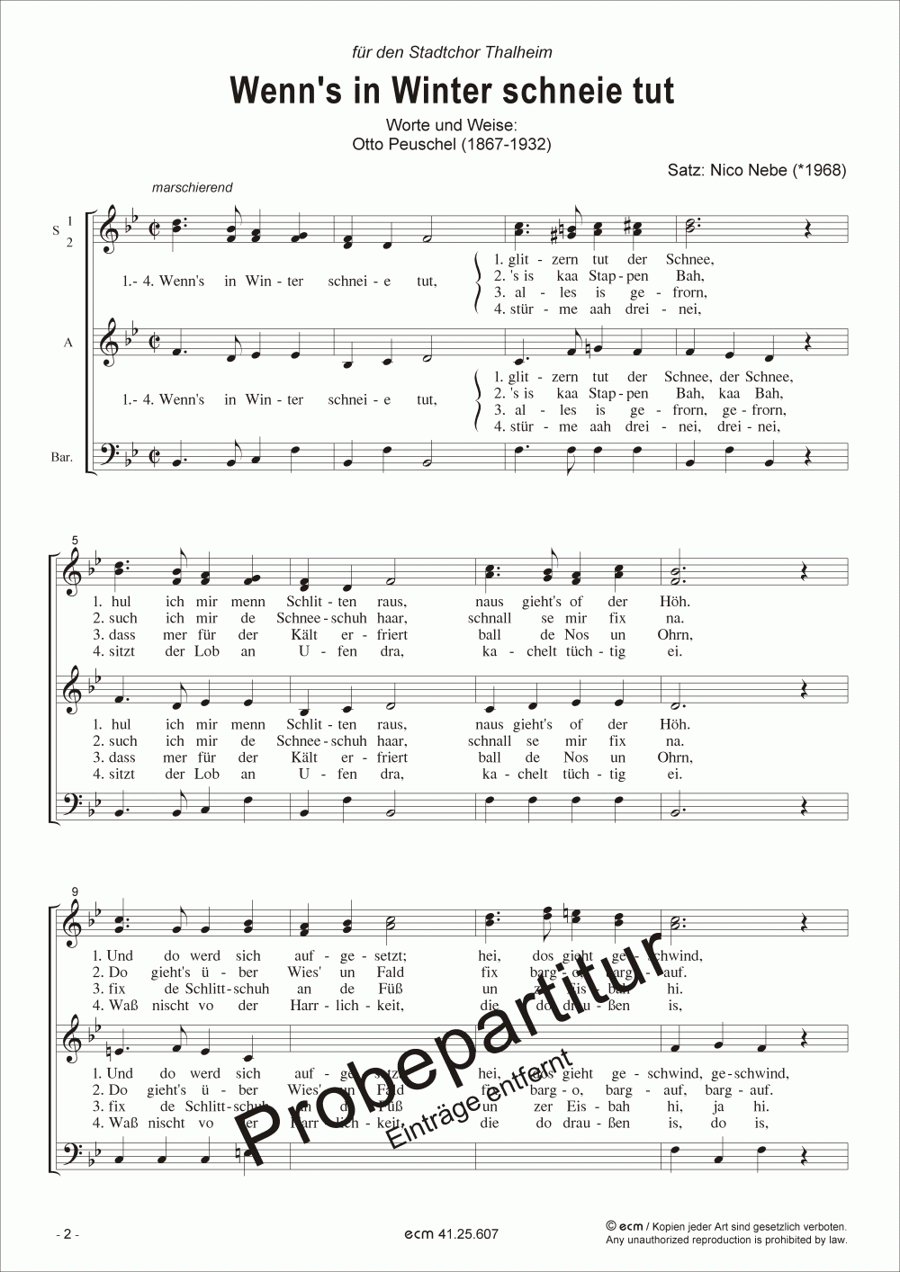 Wenn's in Winter schneie tut