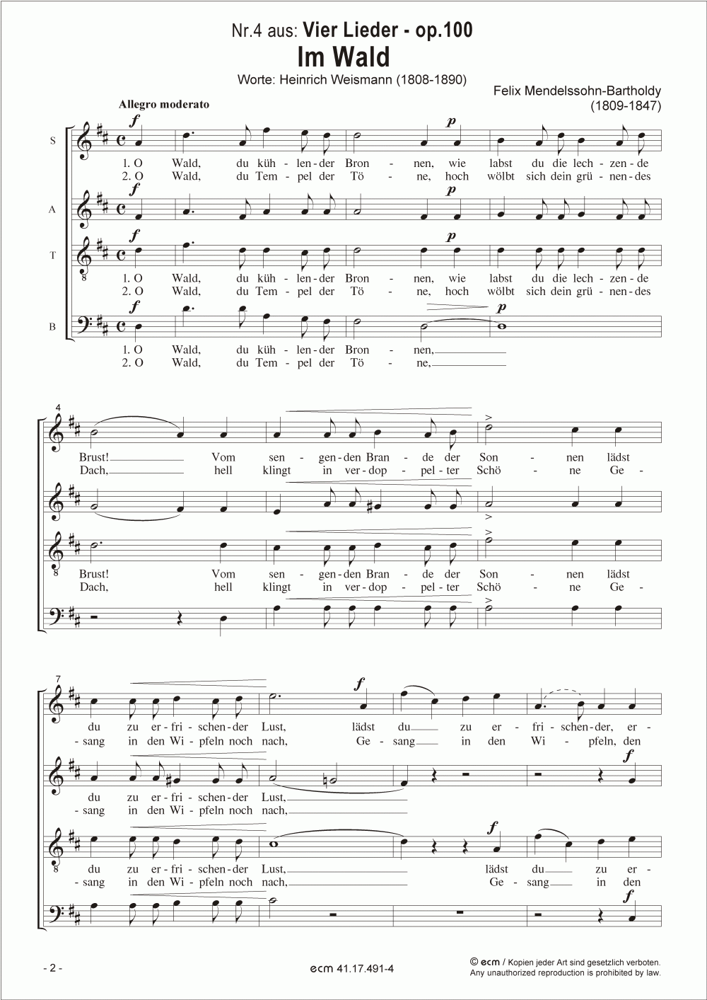 Im Wald (op.100, Nr.4)