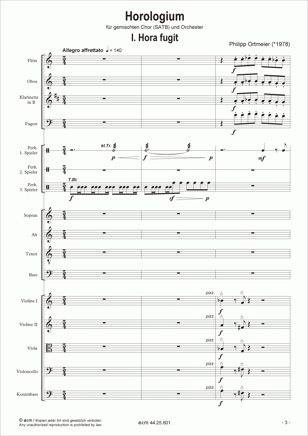 Horologium (Partitur)