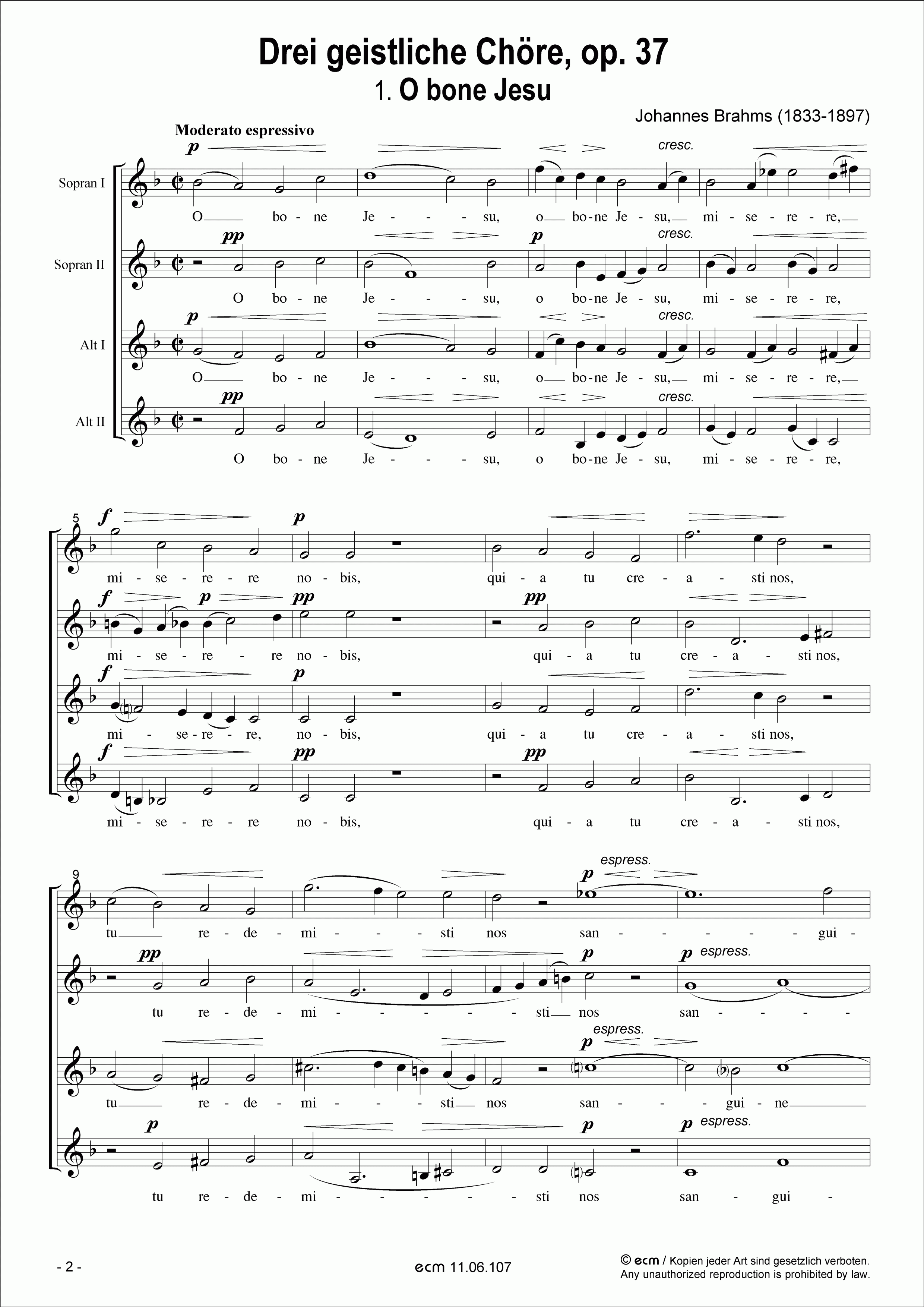 Drei geistliche Chöre (op. 37)