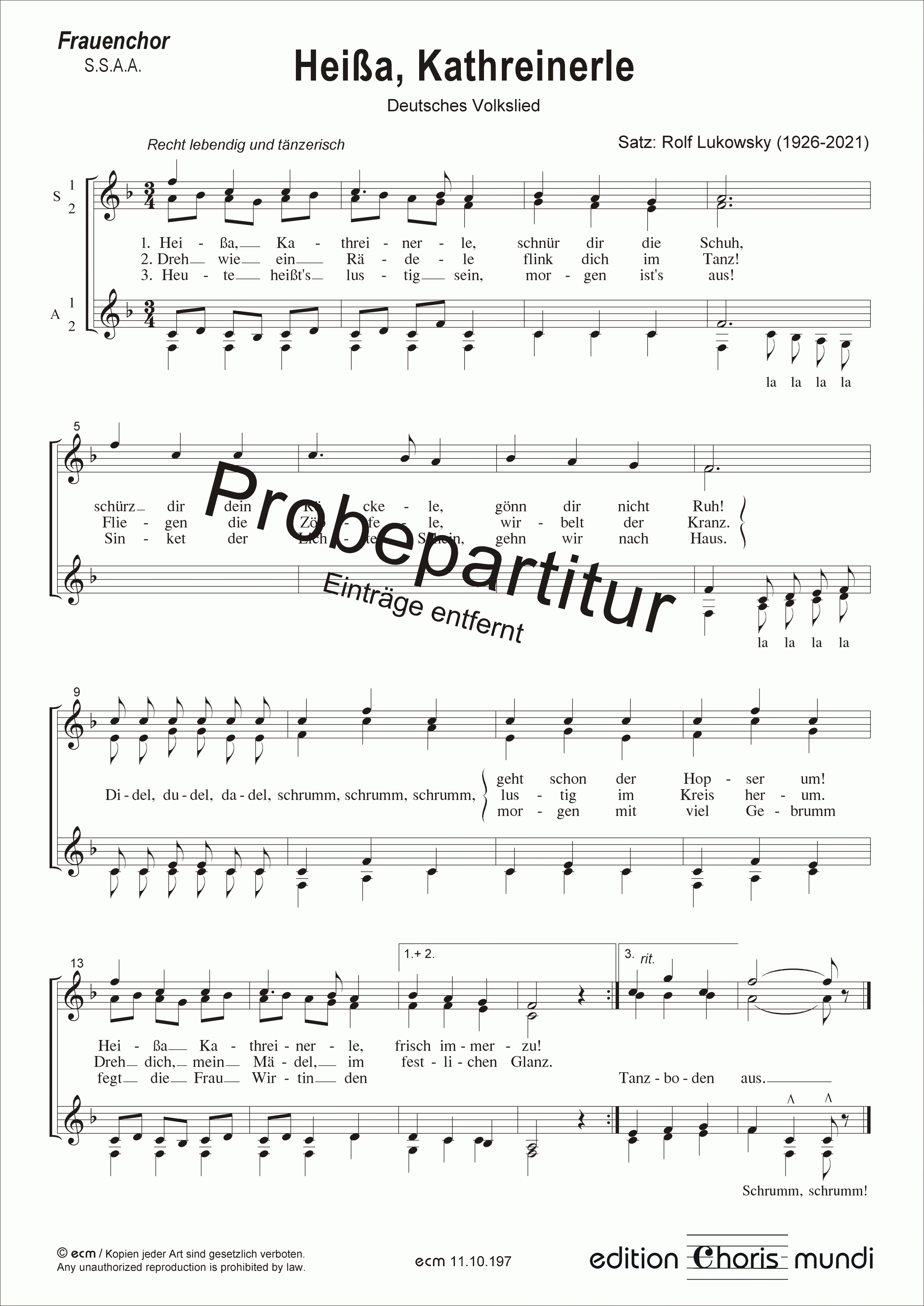 Heißa, Kathreinerle