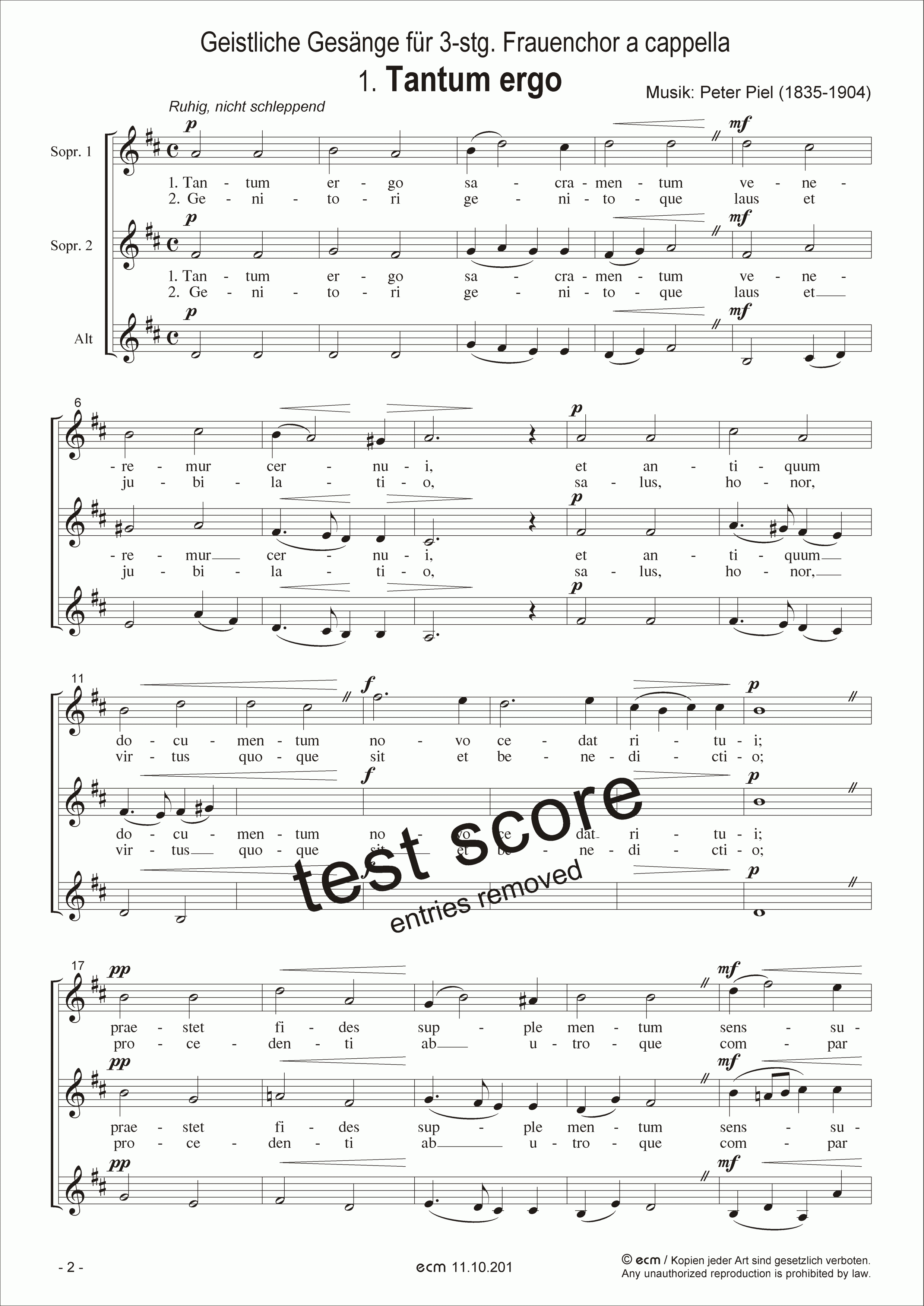 Geistliche Gesänge für 3-stg. Frauenchor a cappella