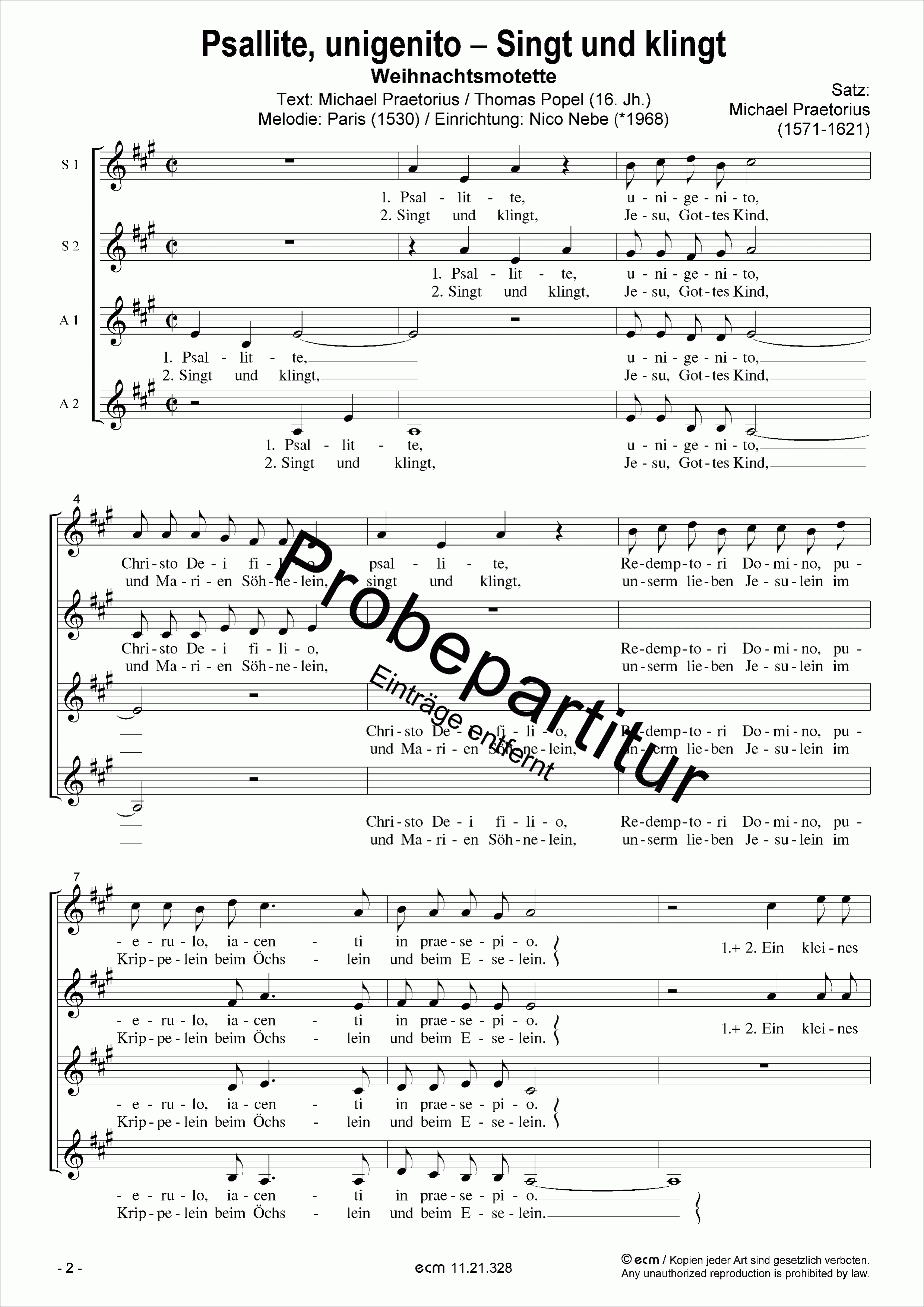 Psallite, unigenito – Singt und klingt