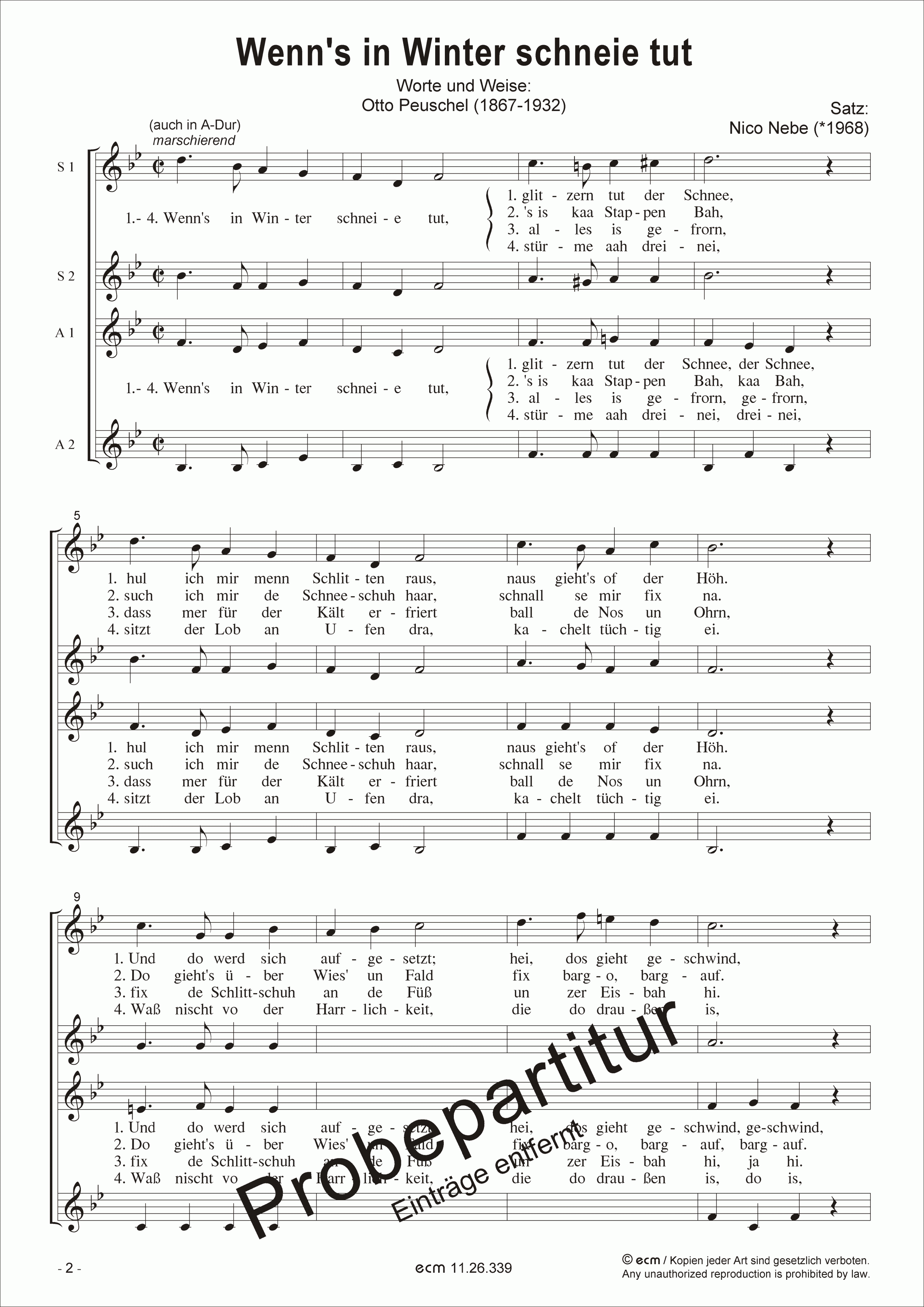 Wenn's in Winter schneie tut