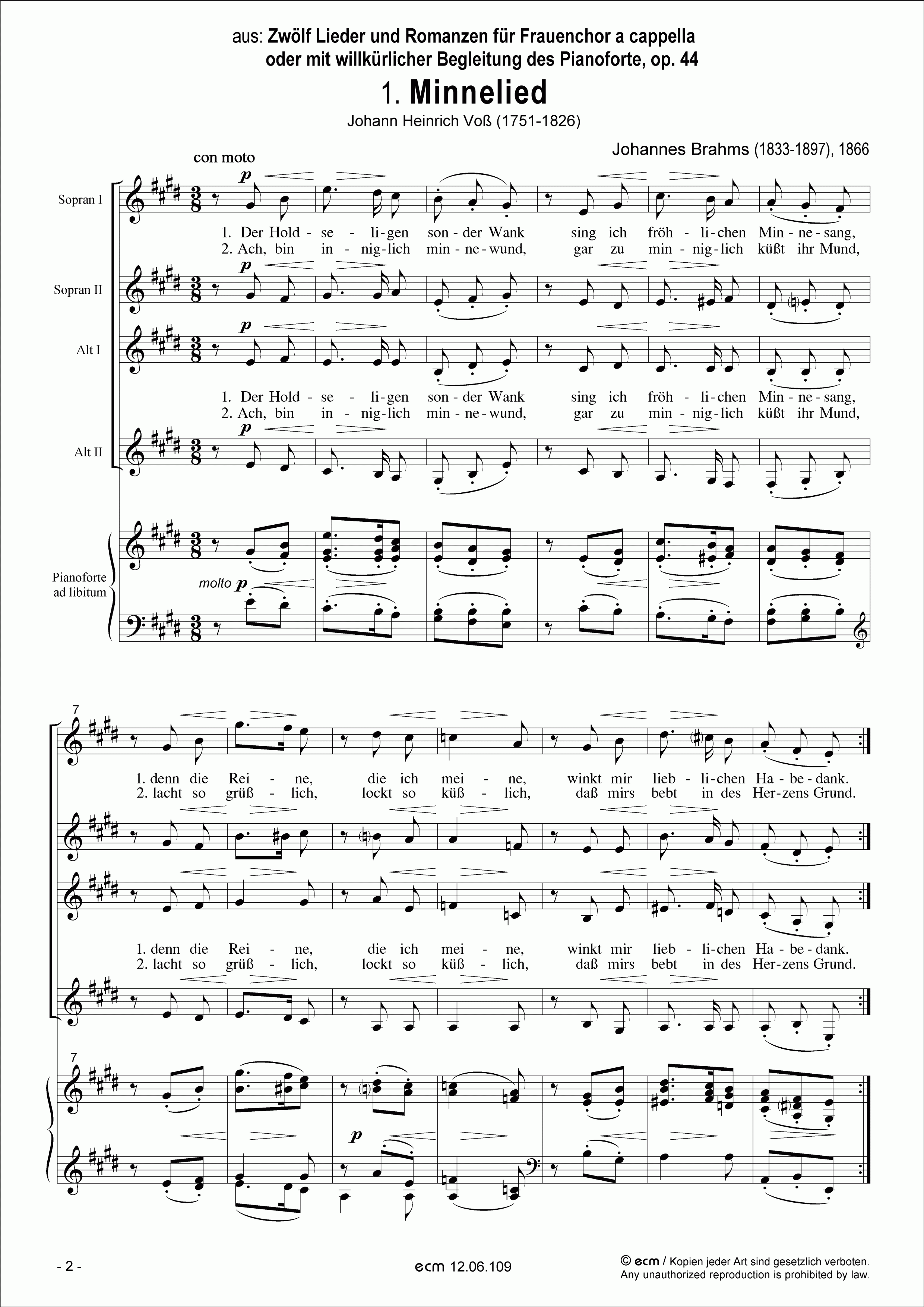 Minnelied (op.44, Nr.1)