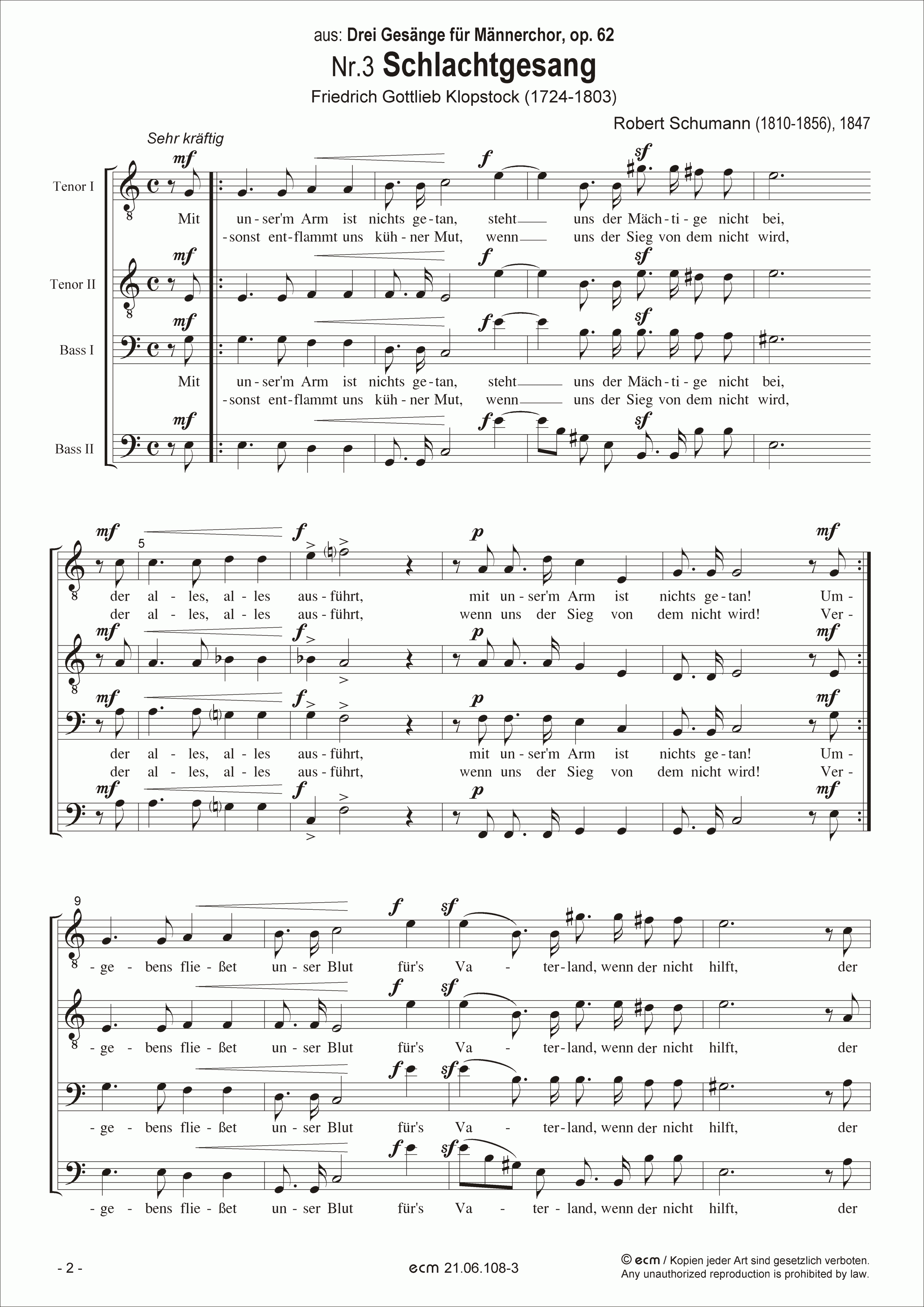 Schlachtgesang (op.62, No.3)