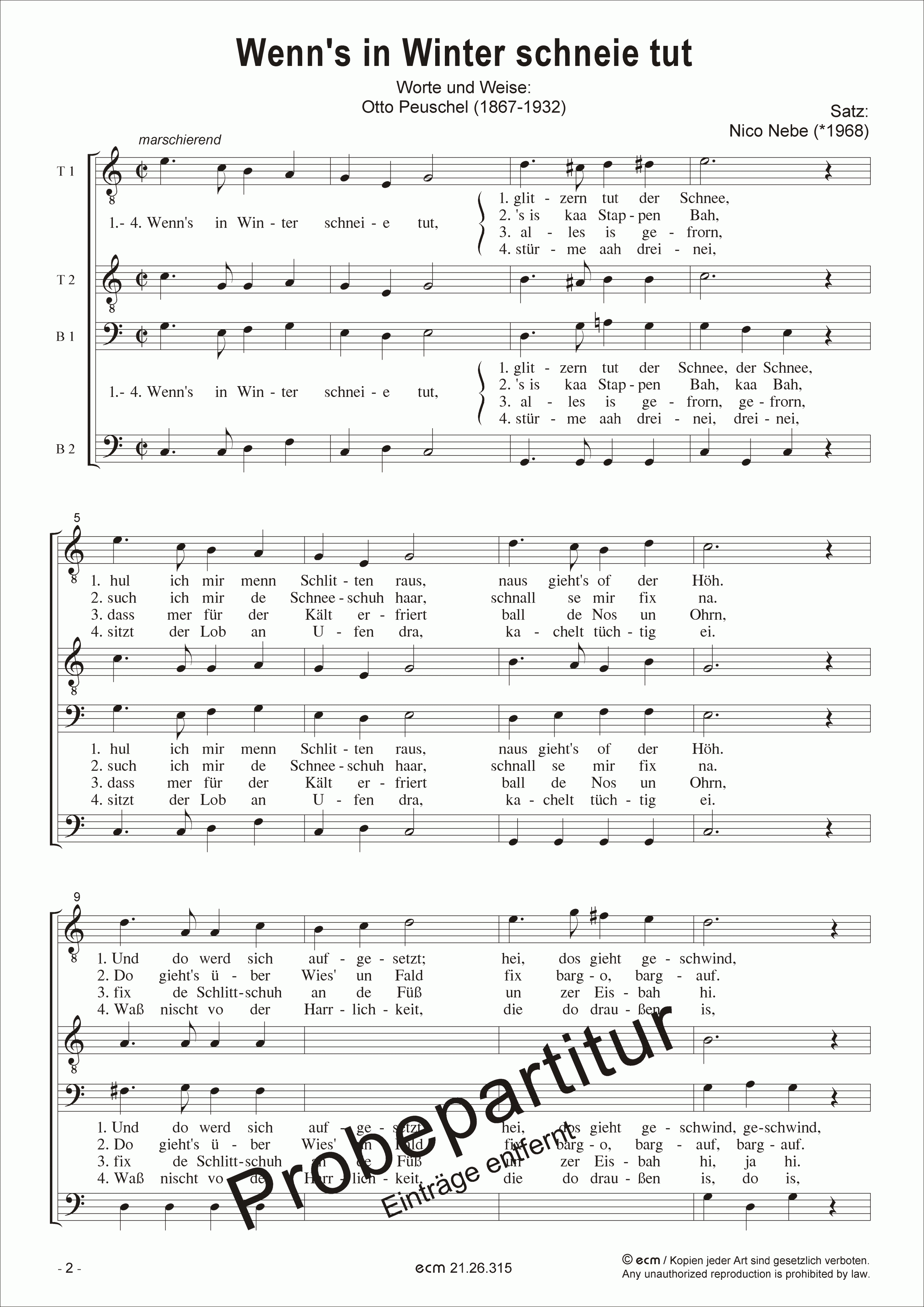 Wenn's in Winter schneie tut