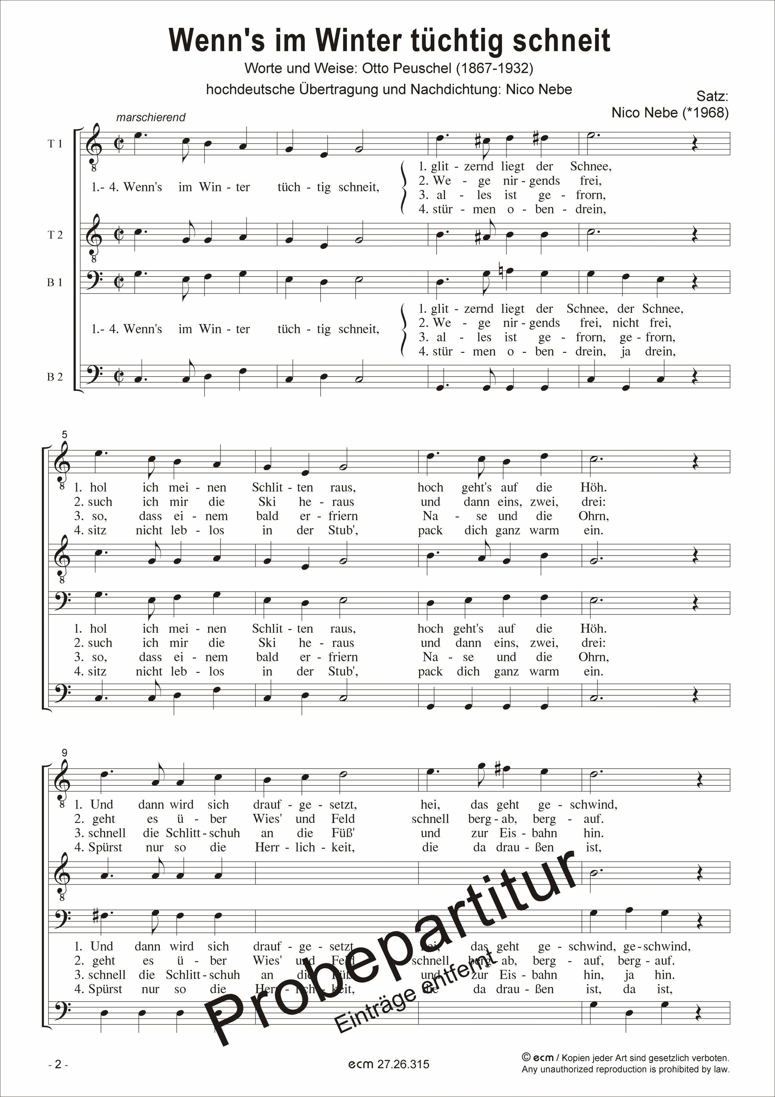 Wenn's im Winter tüchtig schneit