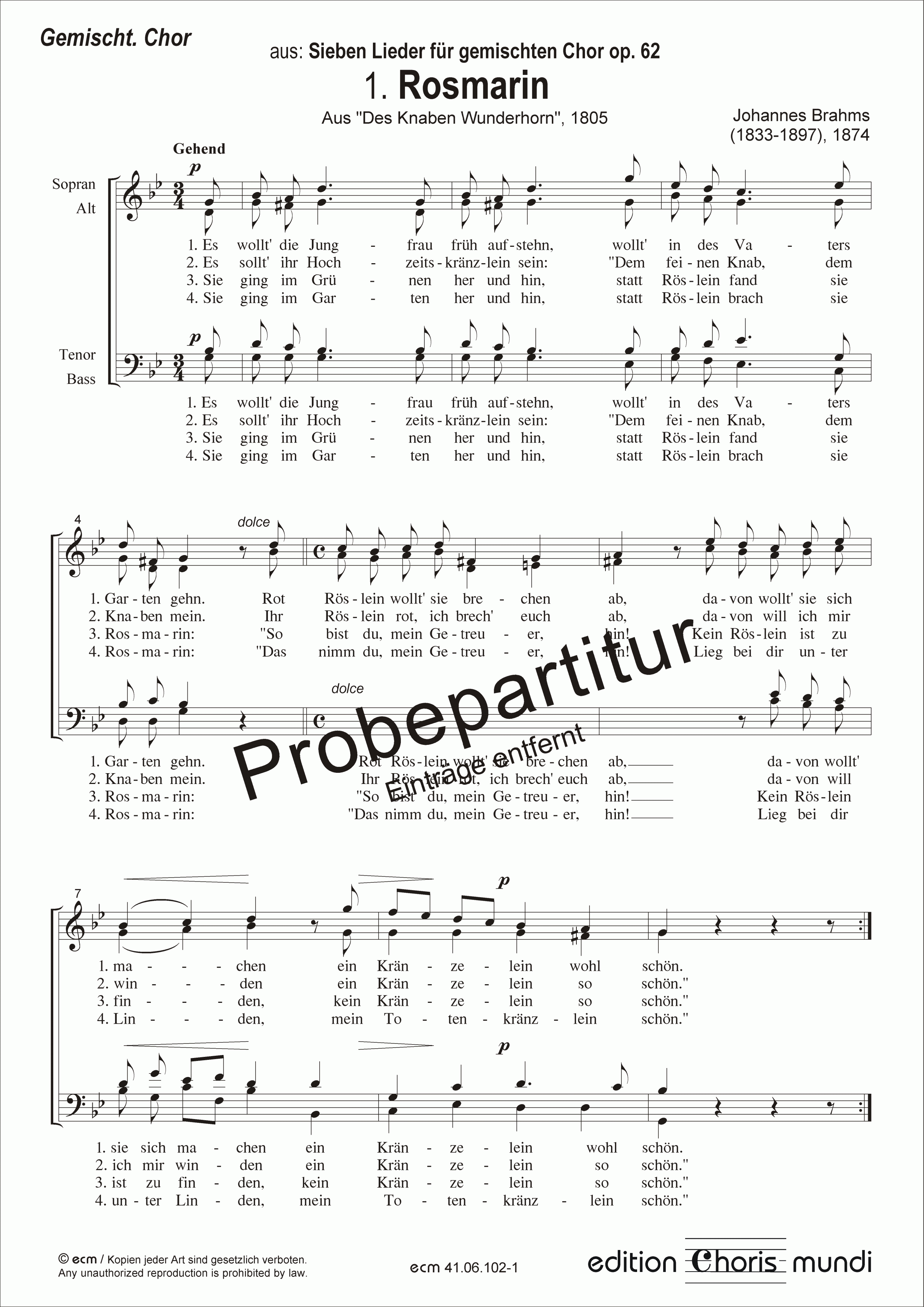 Rosmarin (op. 62, Nr.1)