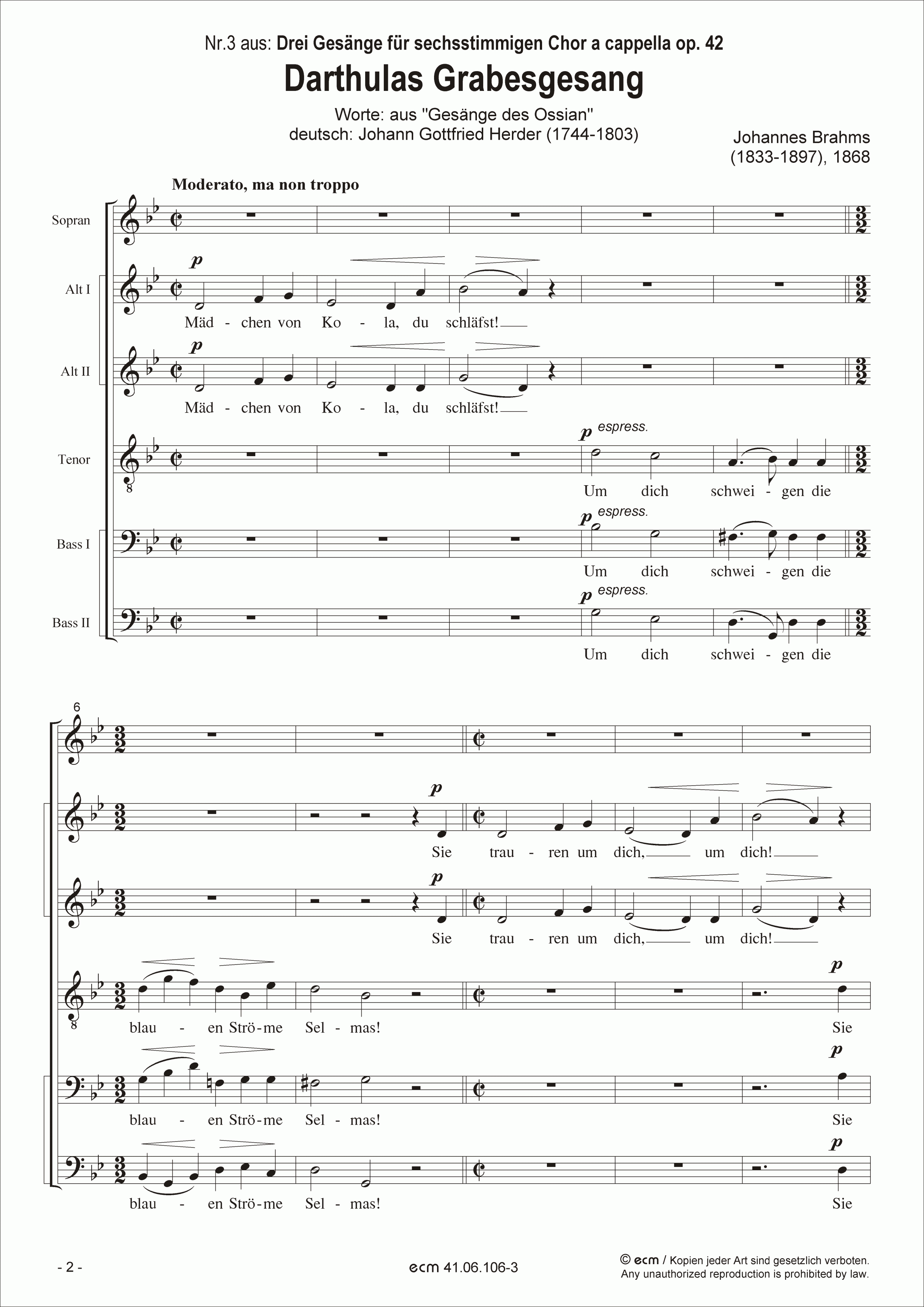 Darthulas Grabesgesang (op.42, Nr.3)