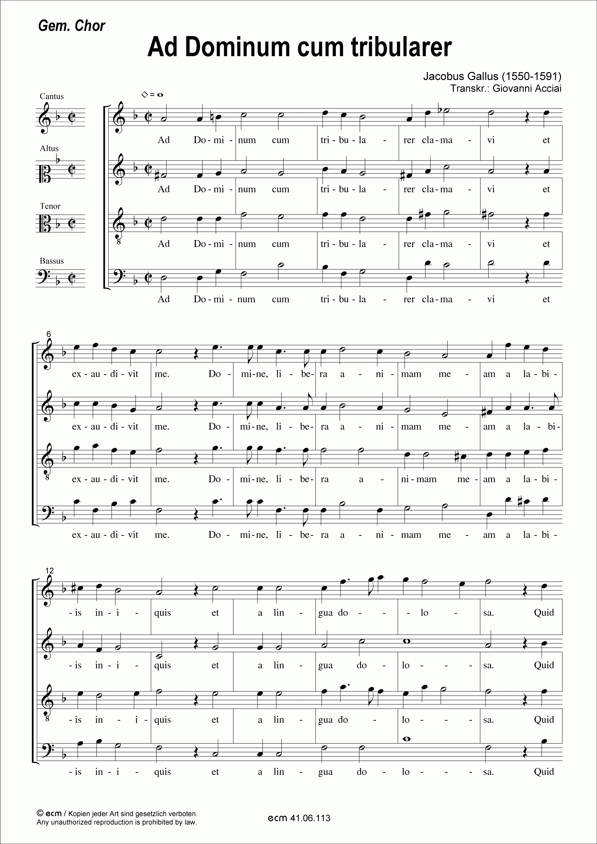 Ad Dominum cum tribularer