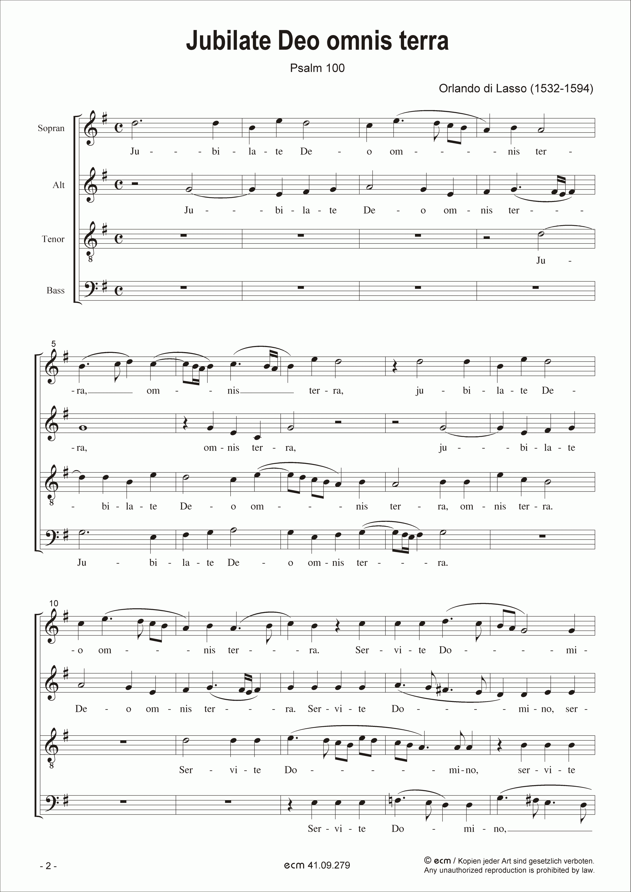 Jubilate Deo omnis terra