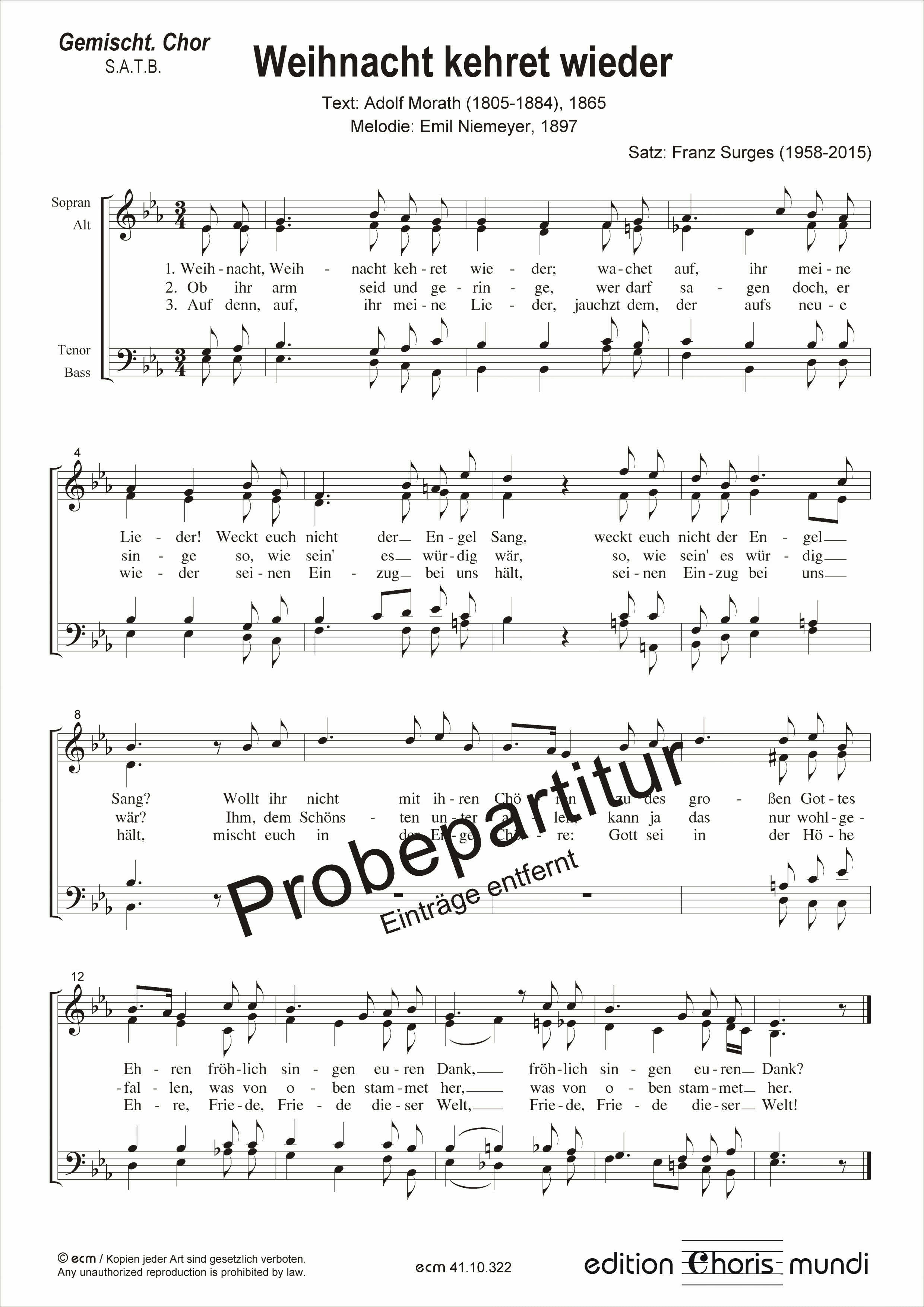 Weihnacht kehret wieder