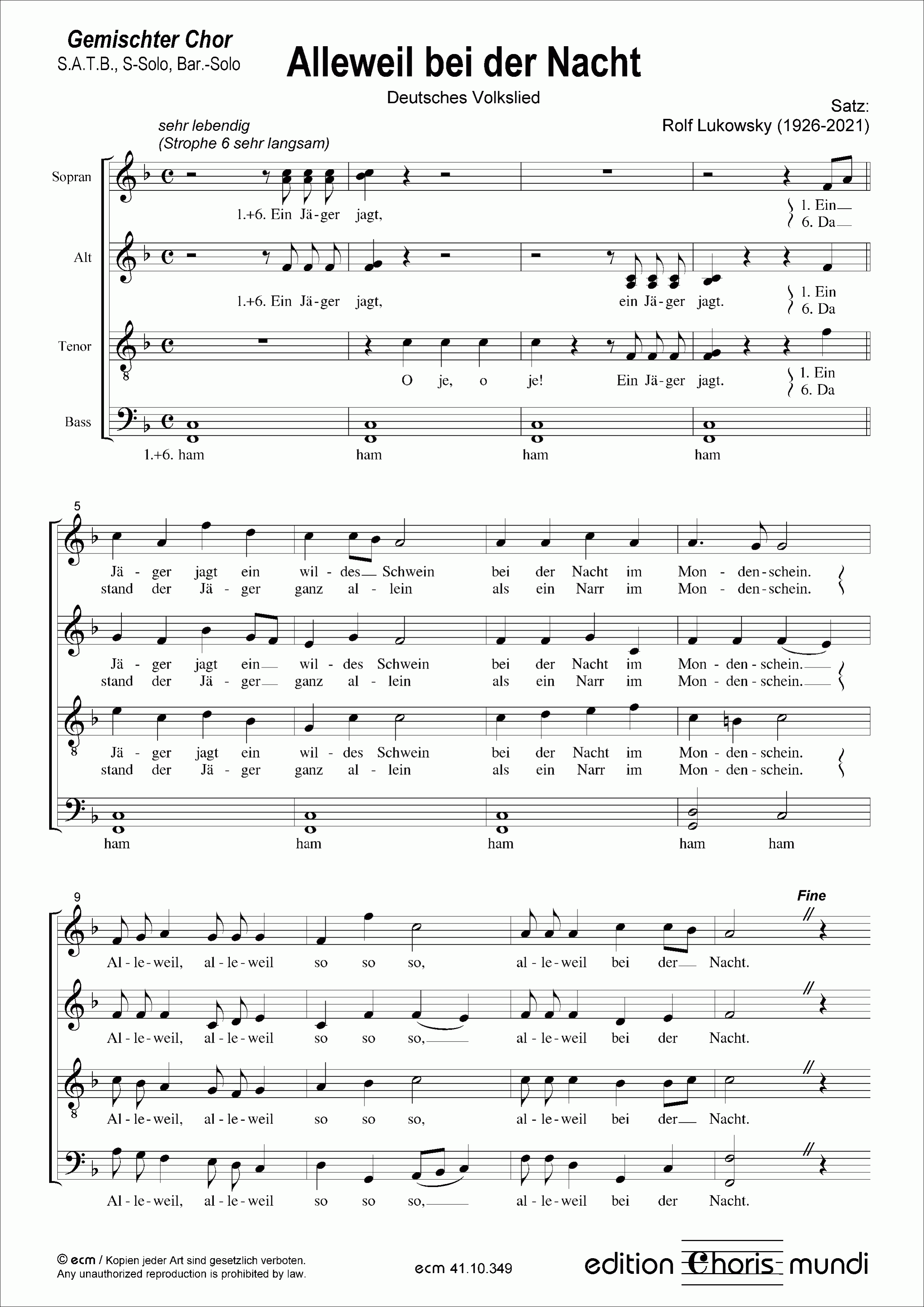 Alleweil bei der Nacht