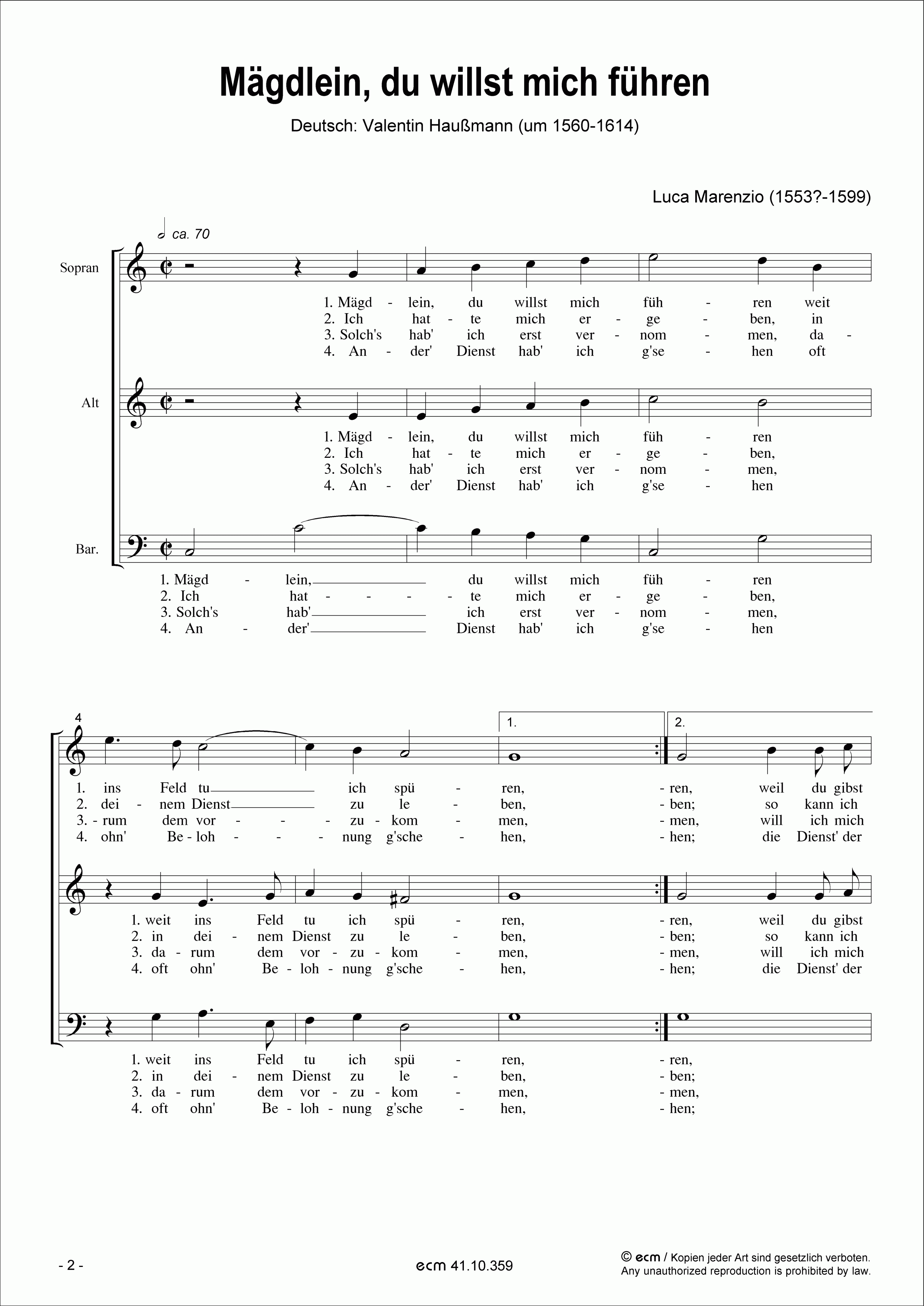 Mägdlein, du willst mich führen