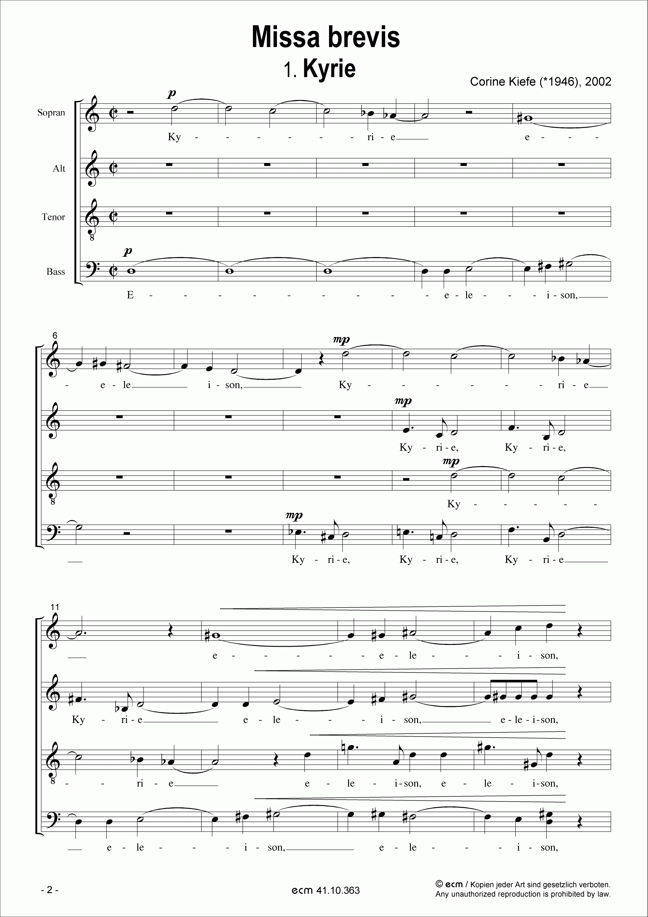 Missa brevis (a cappella)