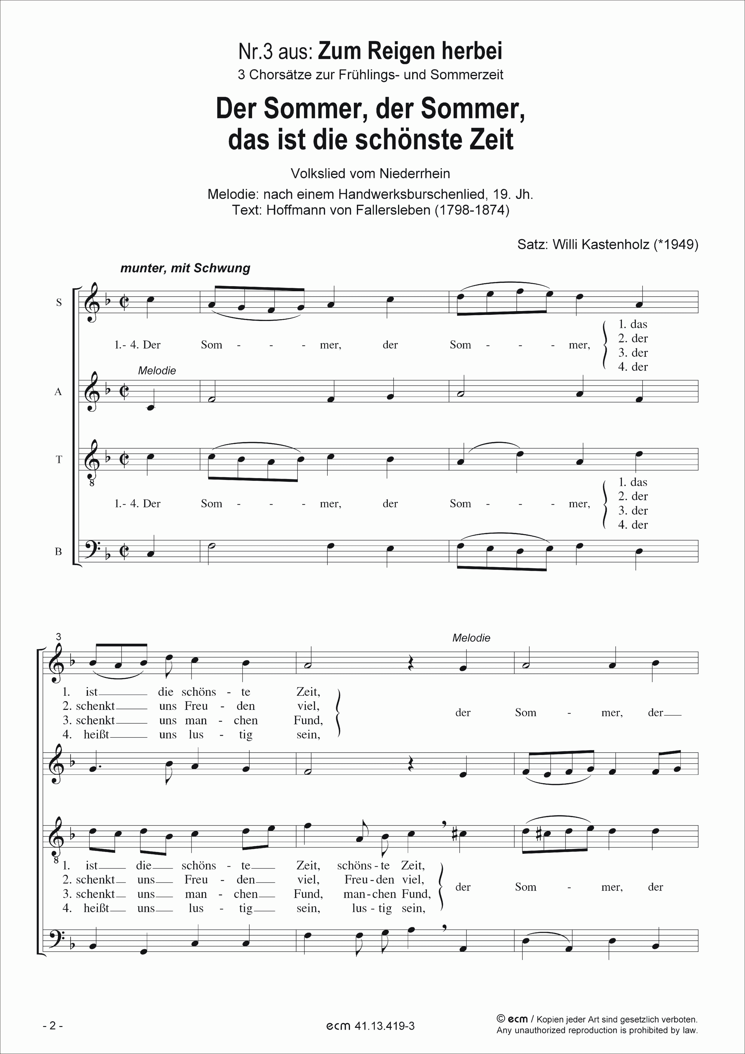 Der Sommer, der Sommer, das ist die schönste Zeit