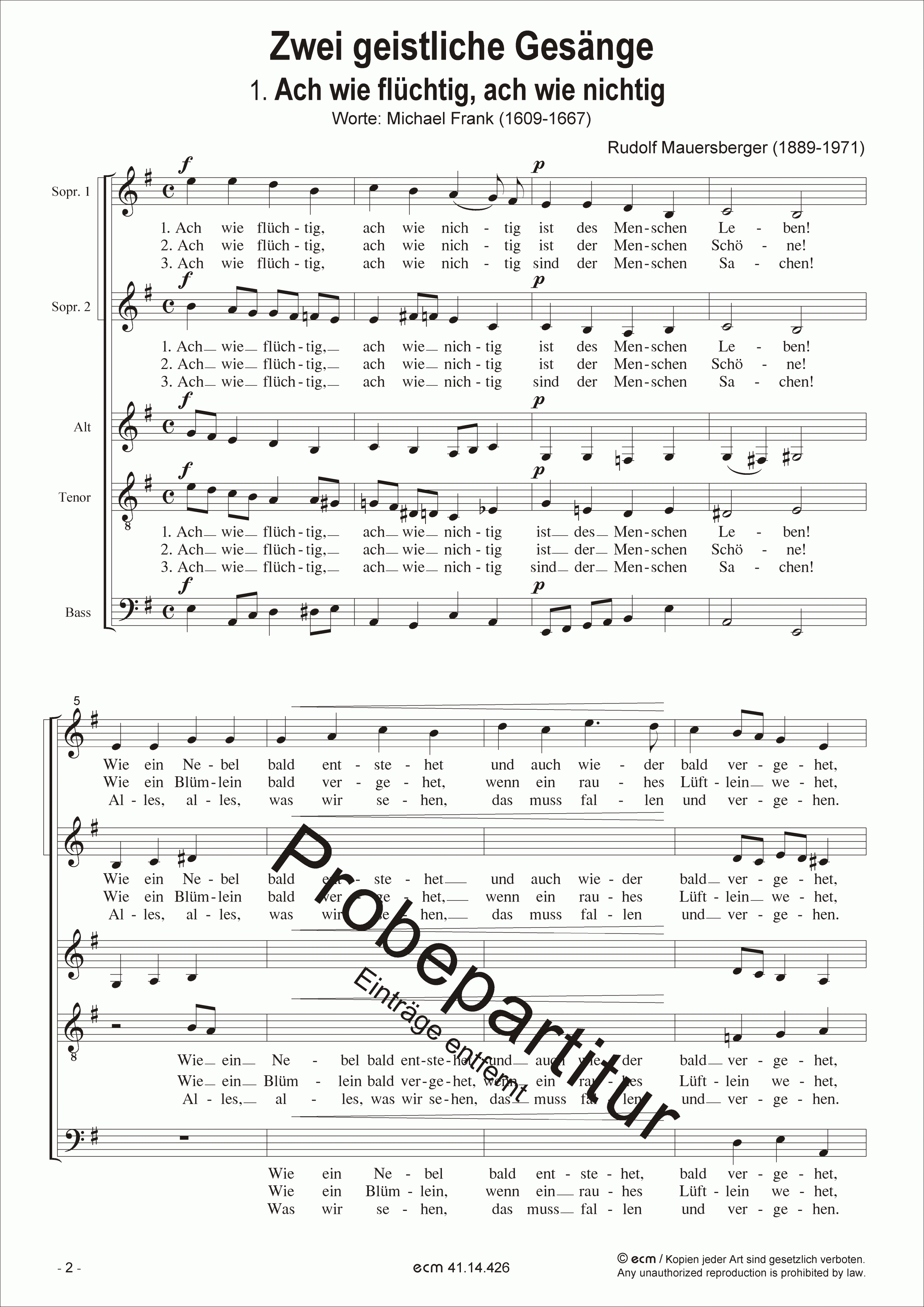 Zwei geistliche Gesänge