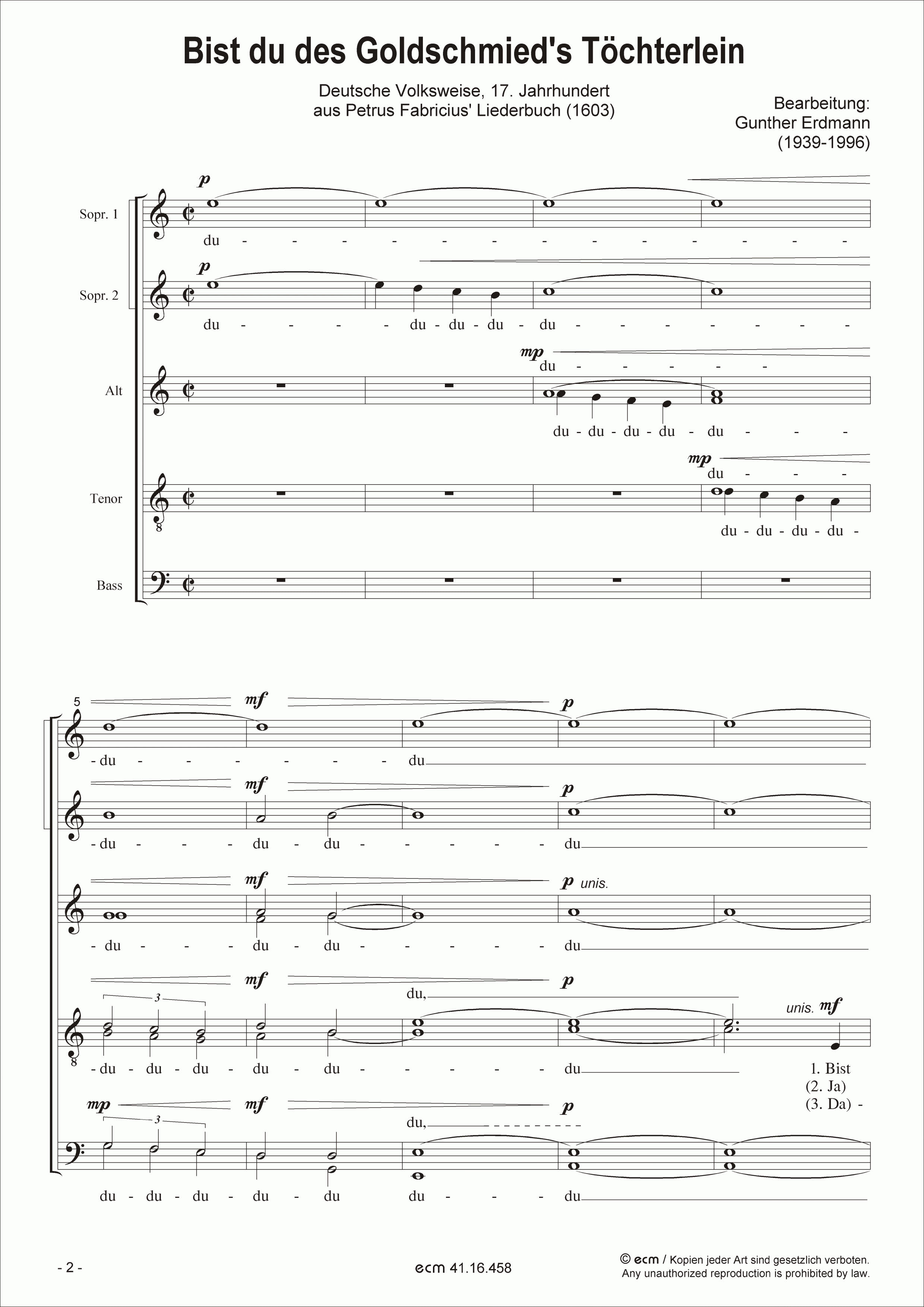 Bist du des Goldschmied's Töchterlein