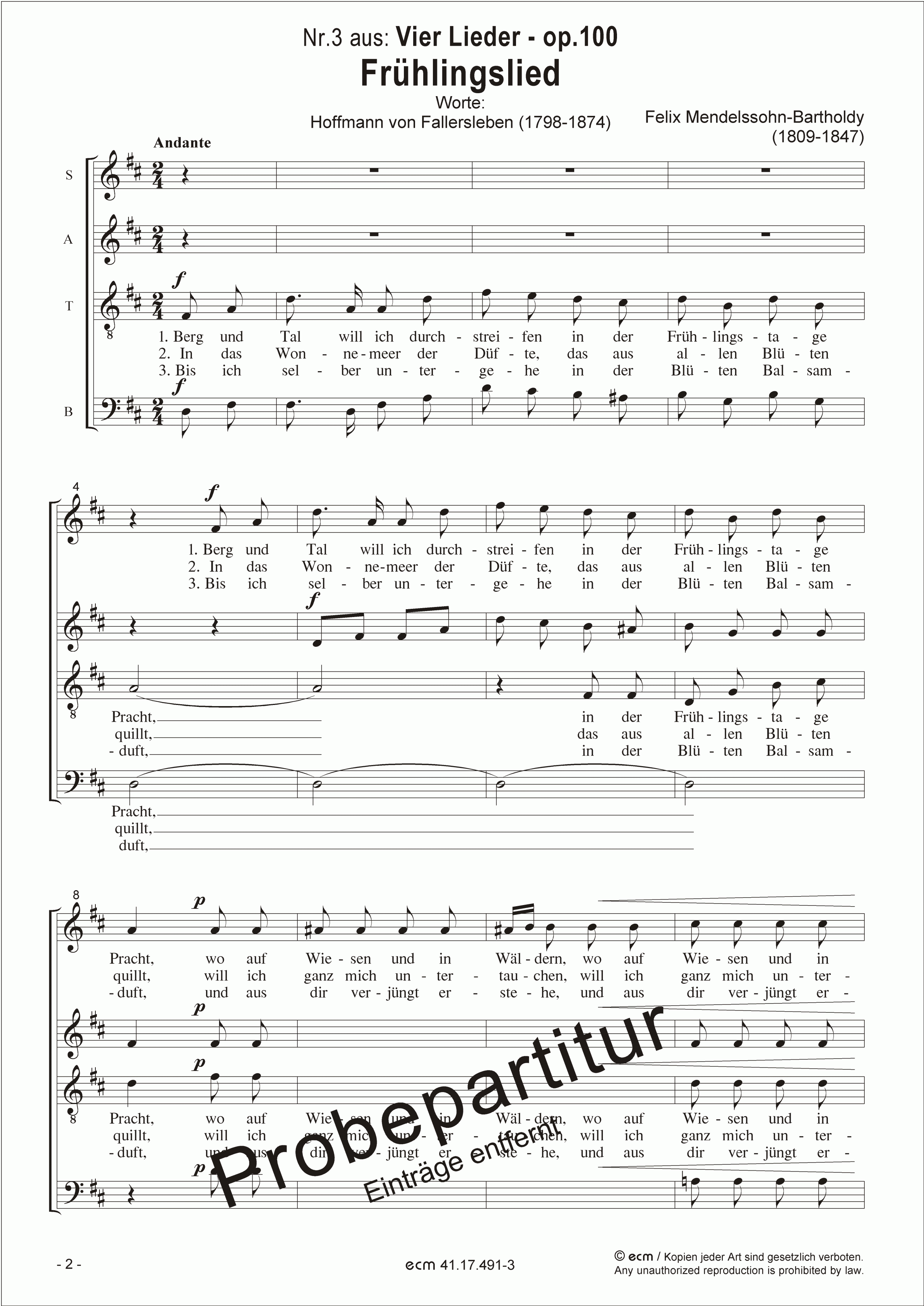 Frühlingslied (op.100, Nr.3)