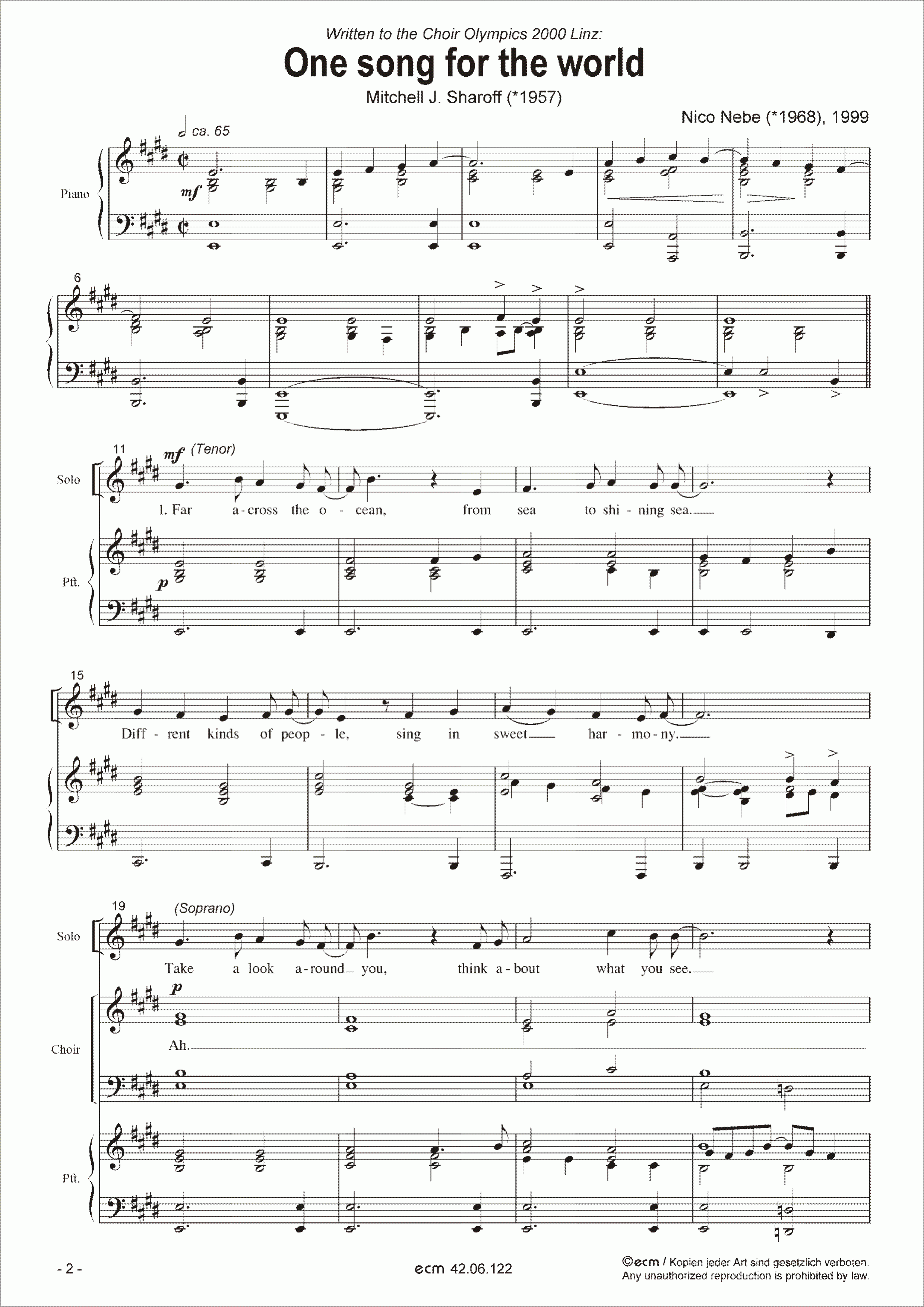 One song for the world