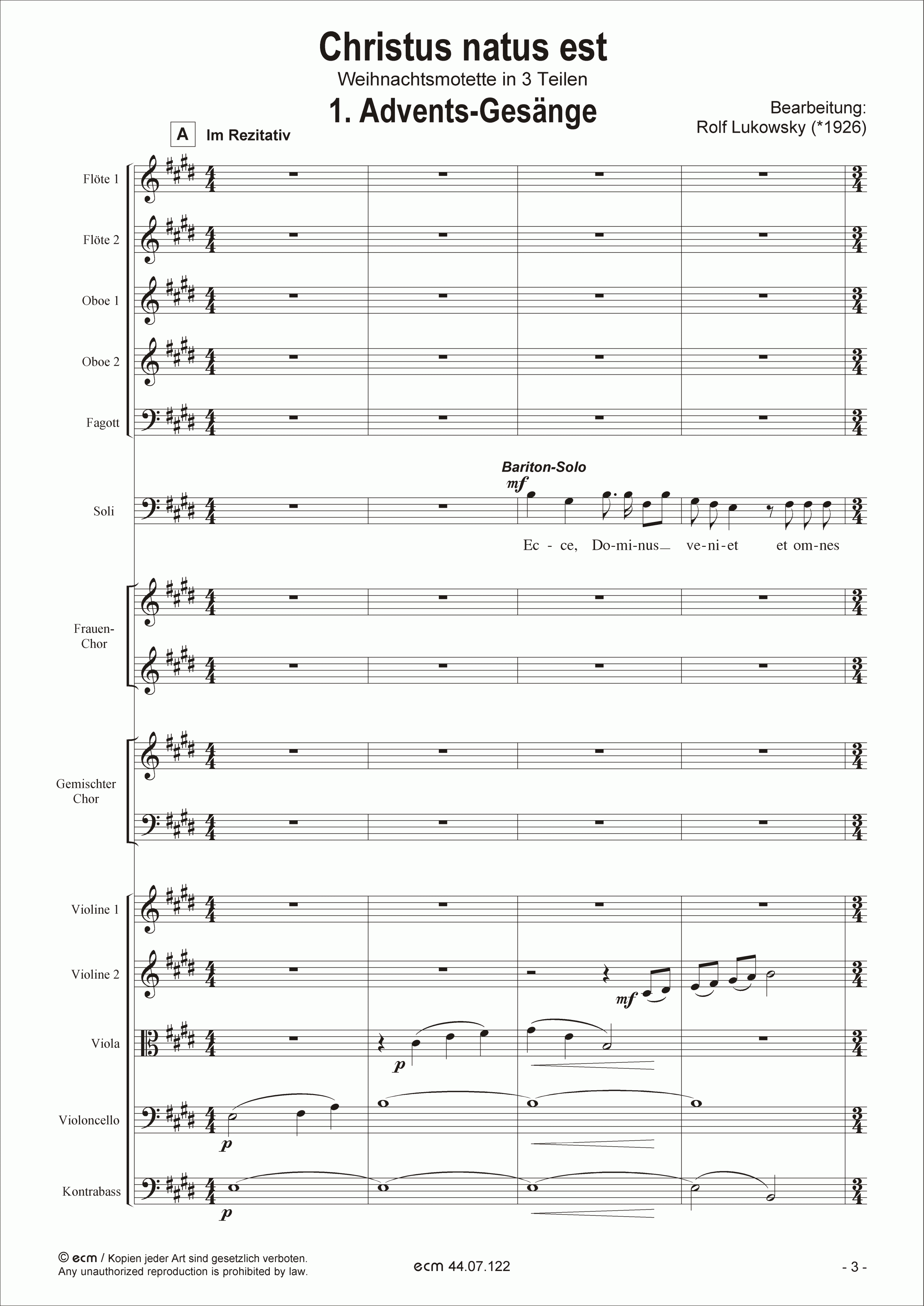 Christus natus est (Full score)